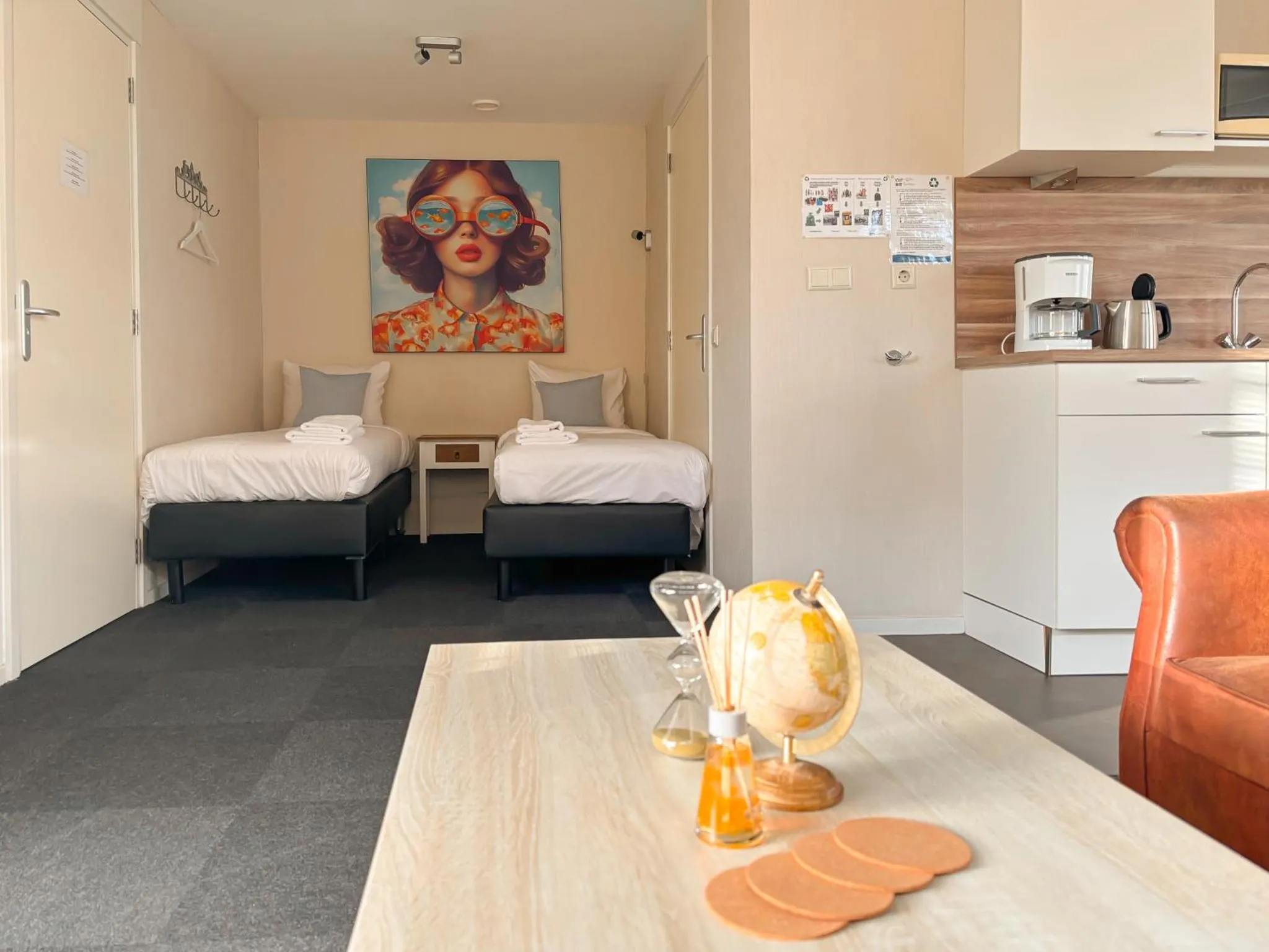 Bed in VISSERSLUST Rooms, Apartments and Houseboats