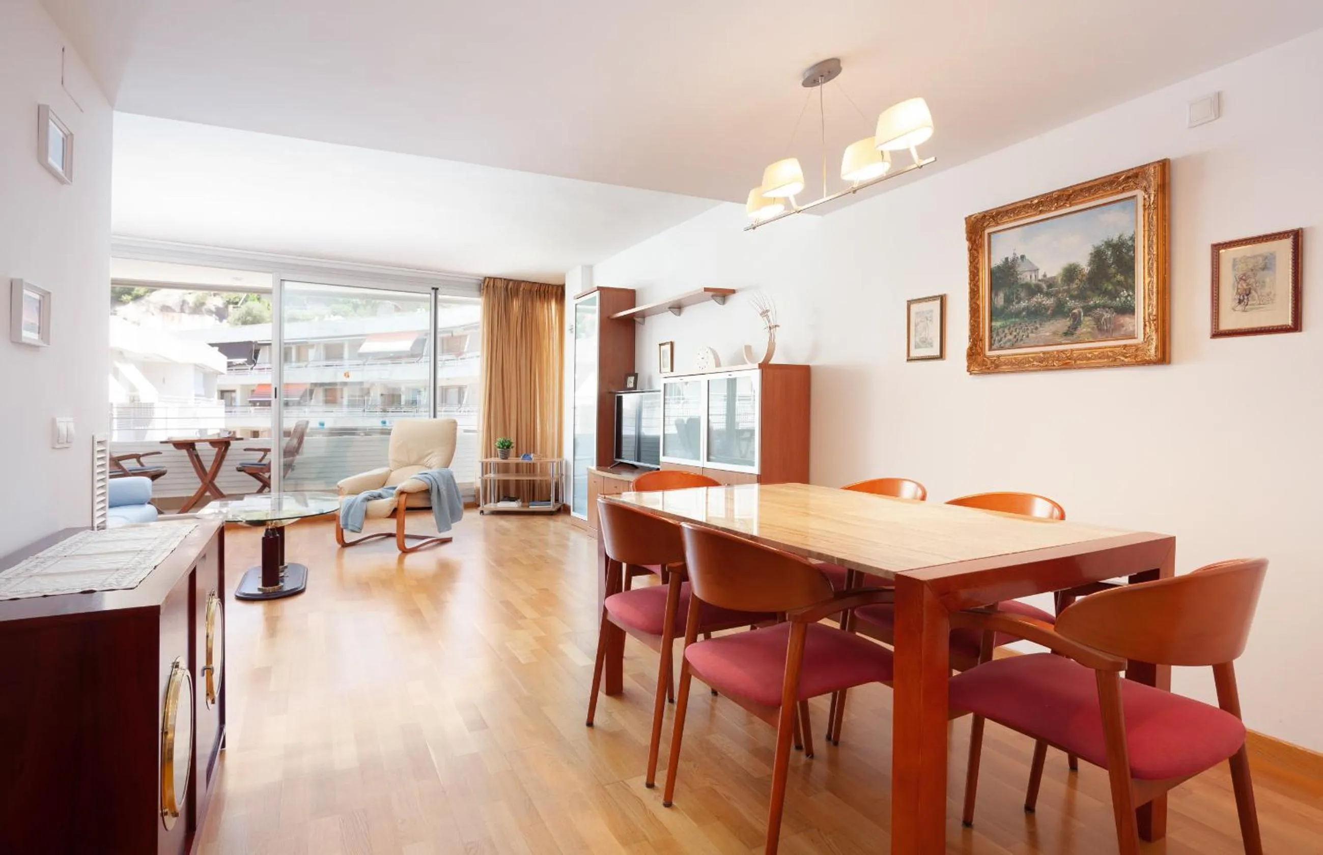 Dining area in Lets Holidays Excellent apartment next beach 6