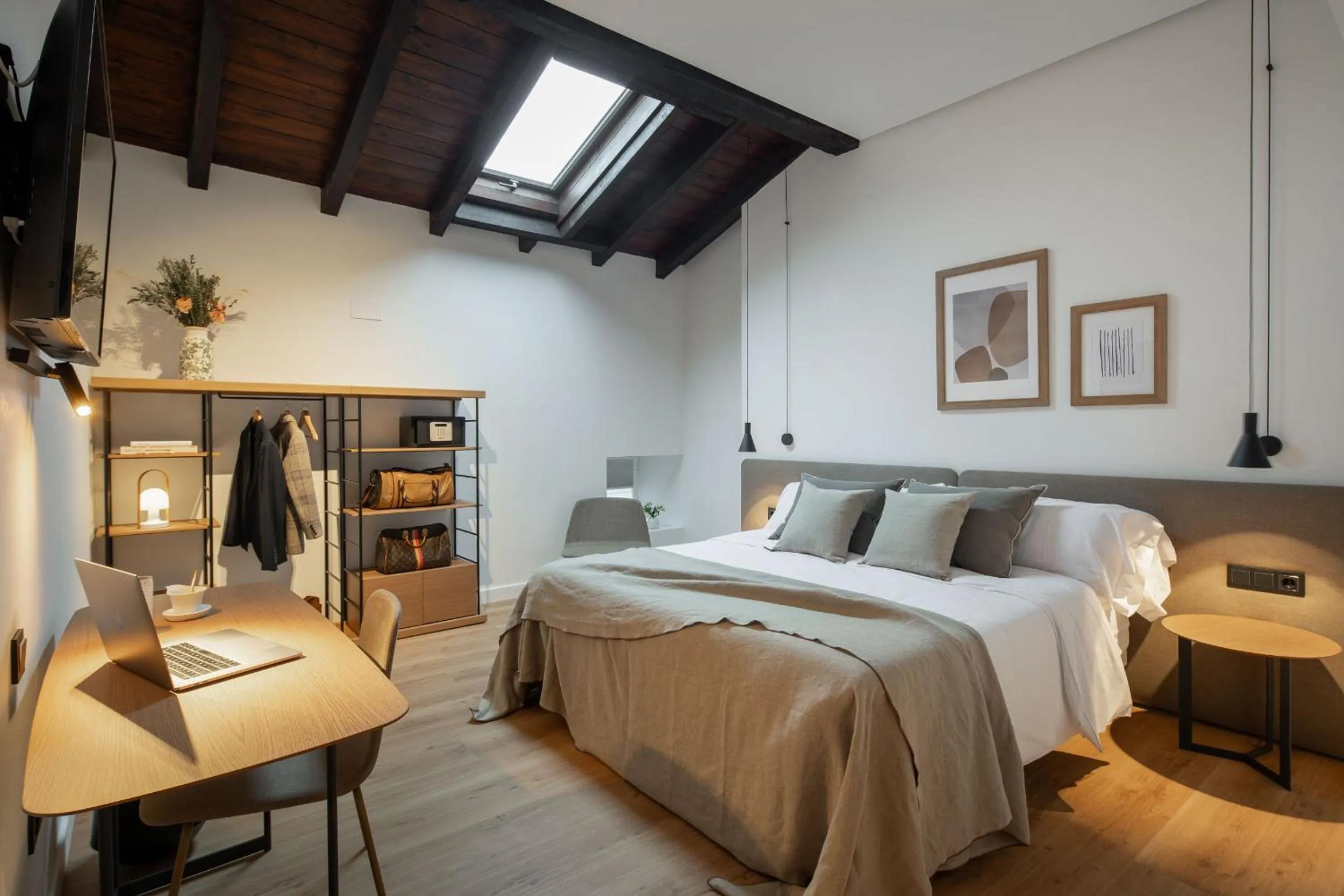 Bed in EtxeAundi Hotel Boutique