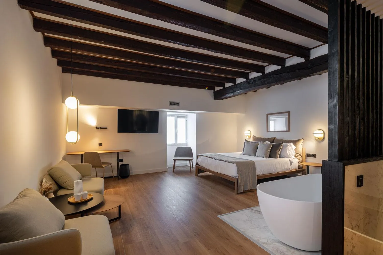 Bed in EtxeAundi Hotel Boutique