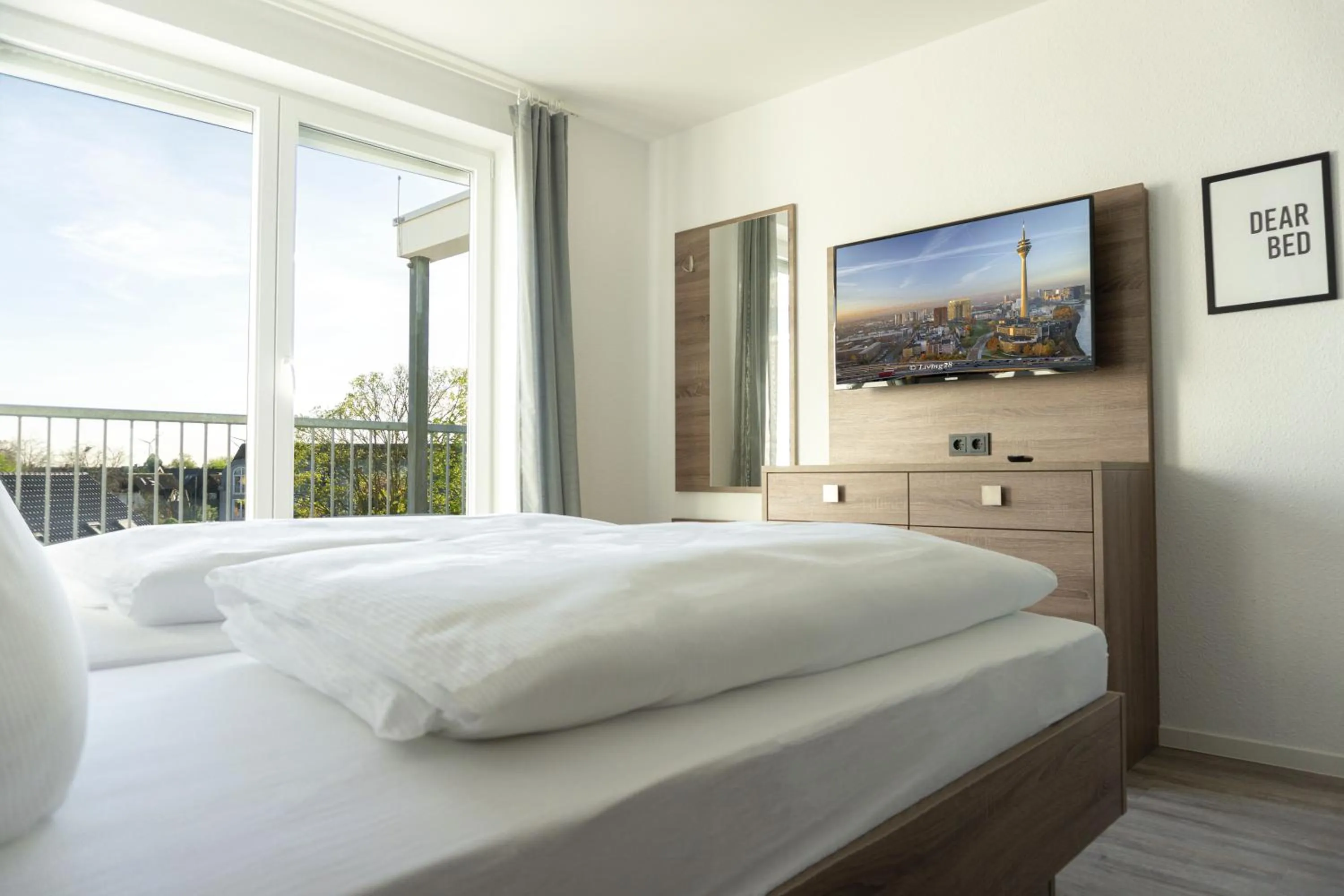 Photo of the whole room, Bed in Boardinghouse Living28 Kaarst