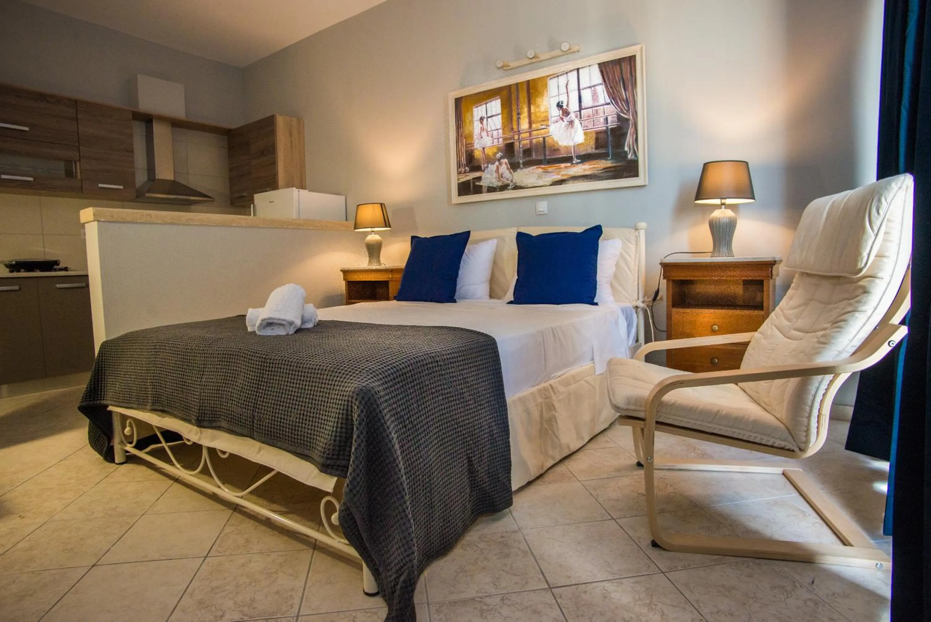 Bed in Xenia Ionis luxury apartments