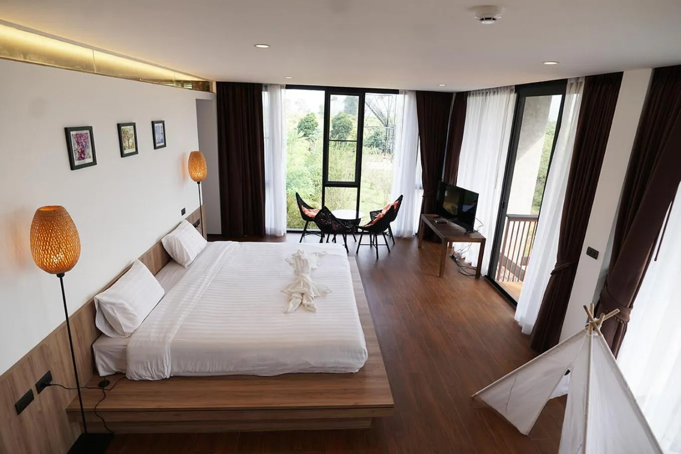 Bed in Hug Jang Loei Garden & Resort