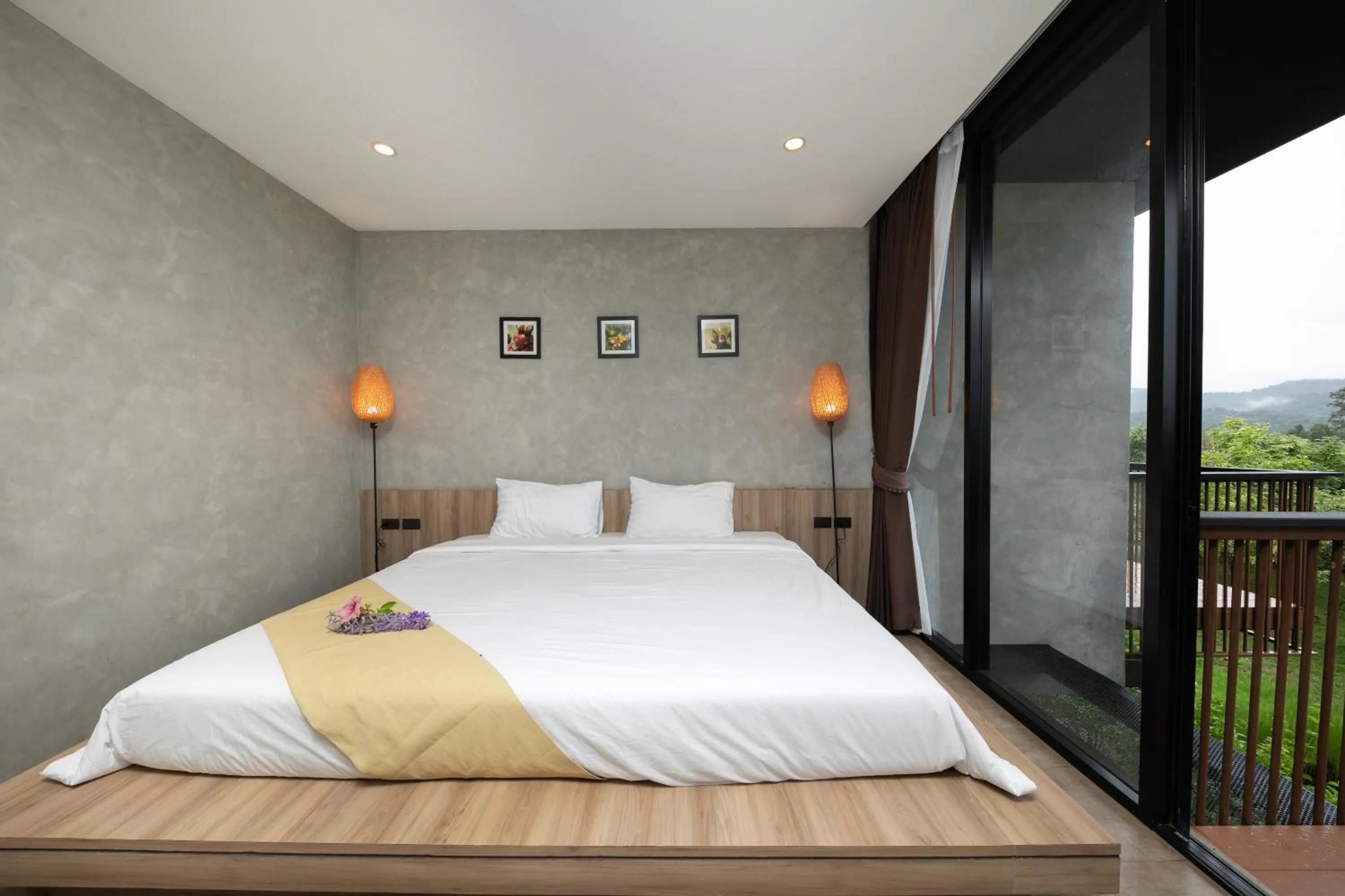 Bed in Hug Jang Loei Garden & Resort