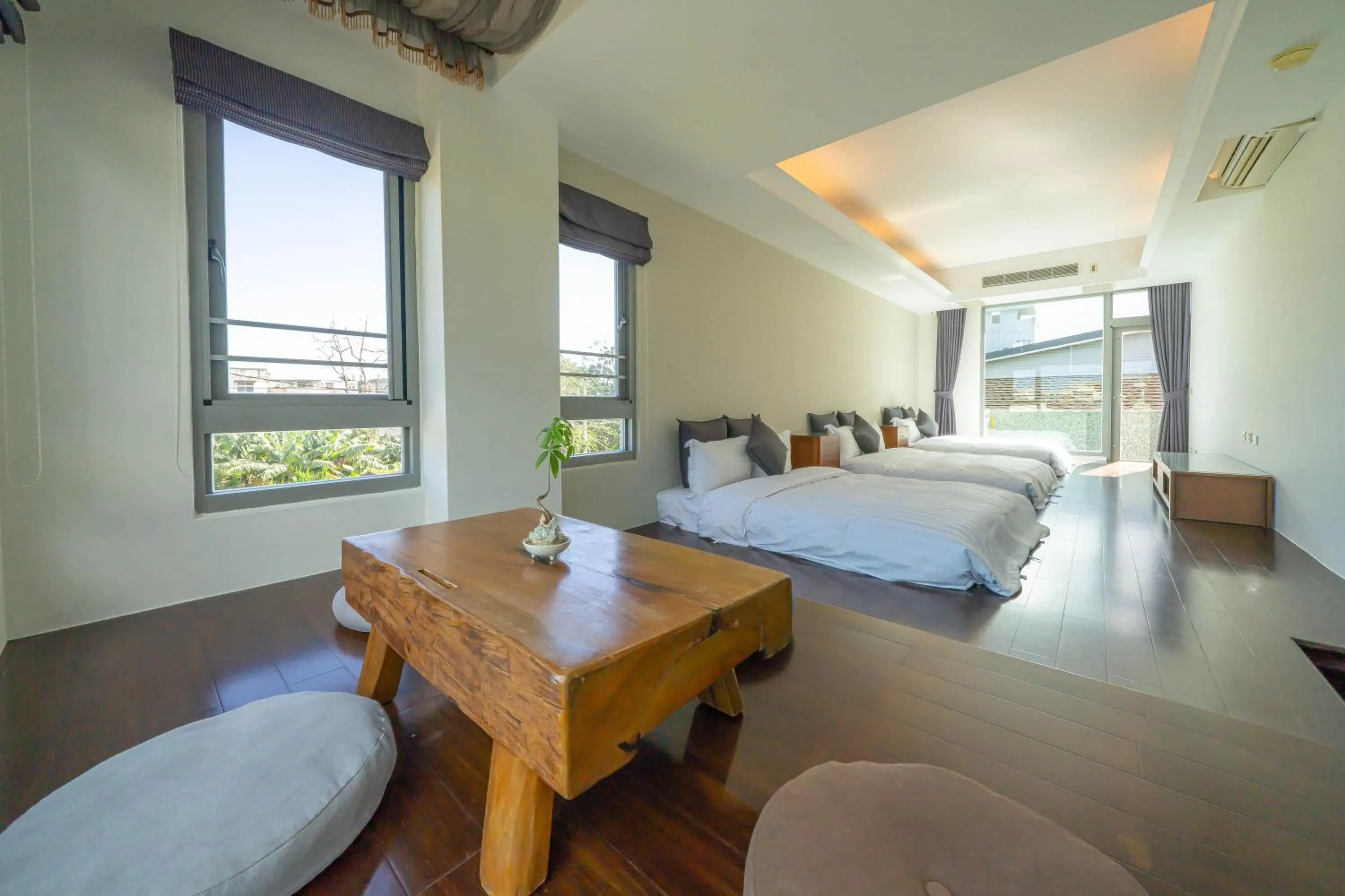 Bed in 美麗晨曦民宿-附停車位 近慈濟