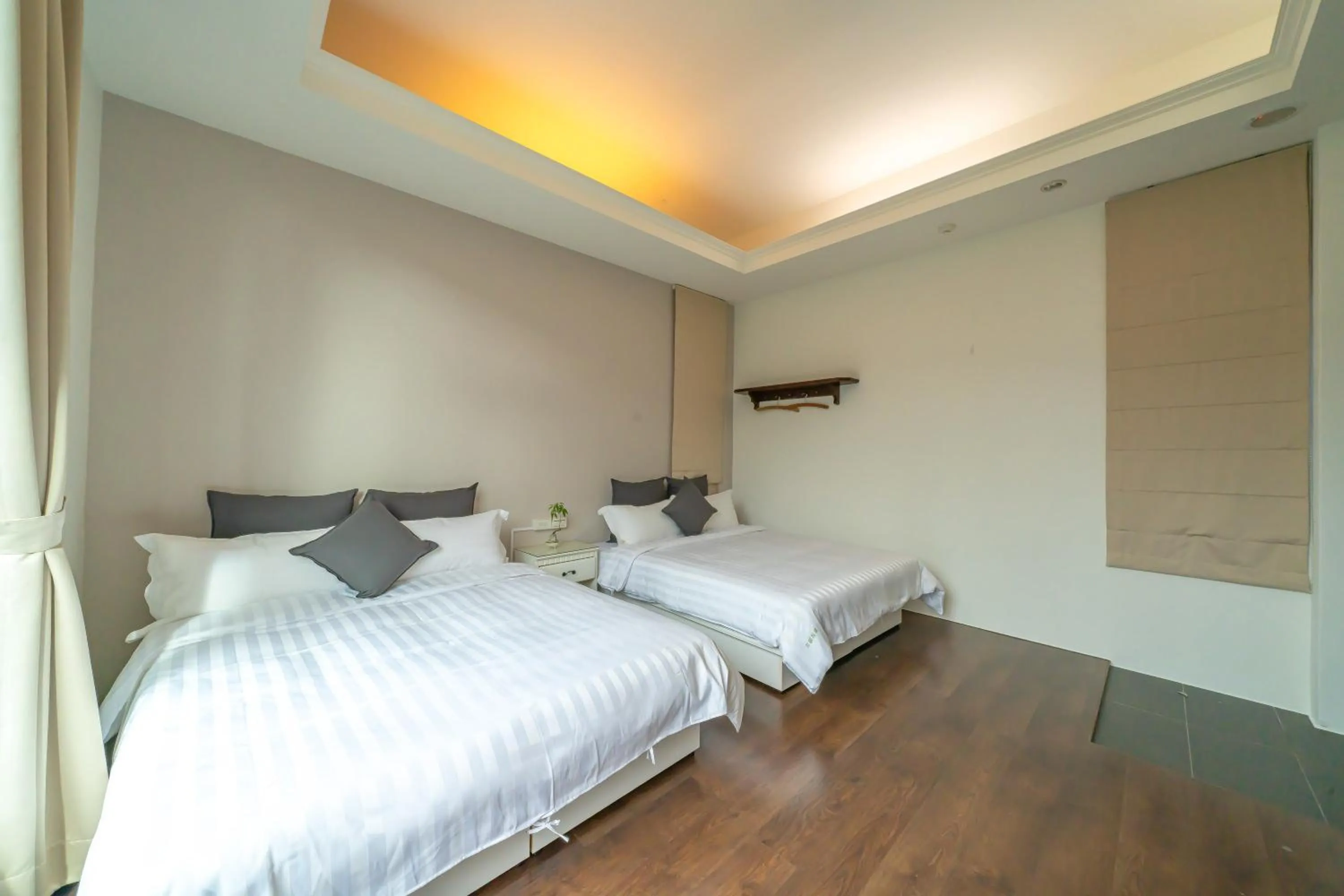 Bed in 美麗晨曦民宿-附停車位 近慈濟