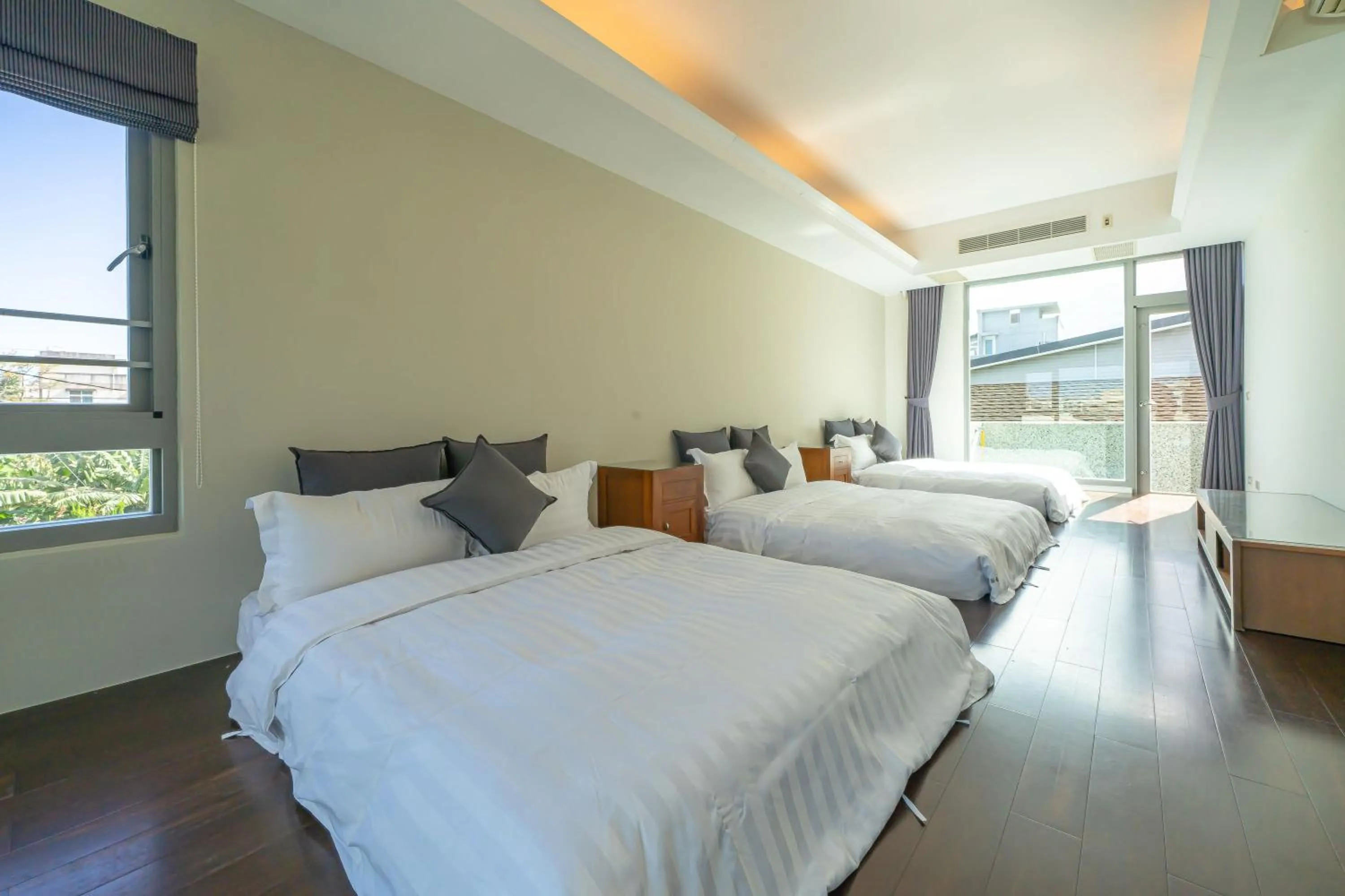 Bed in 美麗晨曦民宿-附停車位 近慈濟