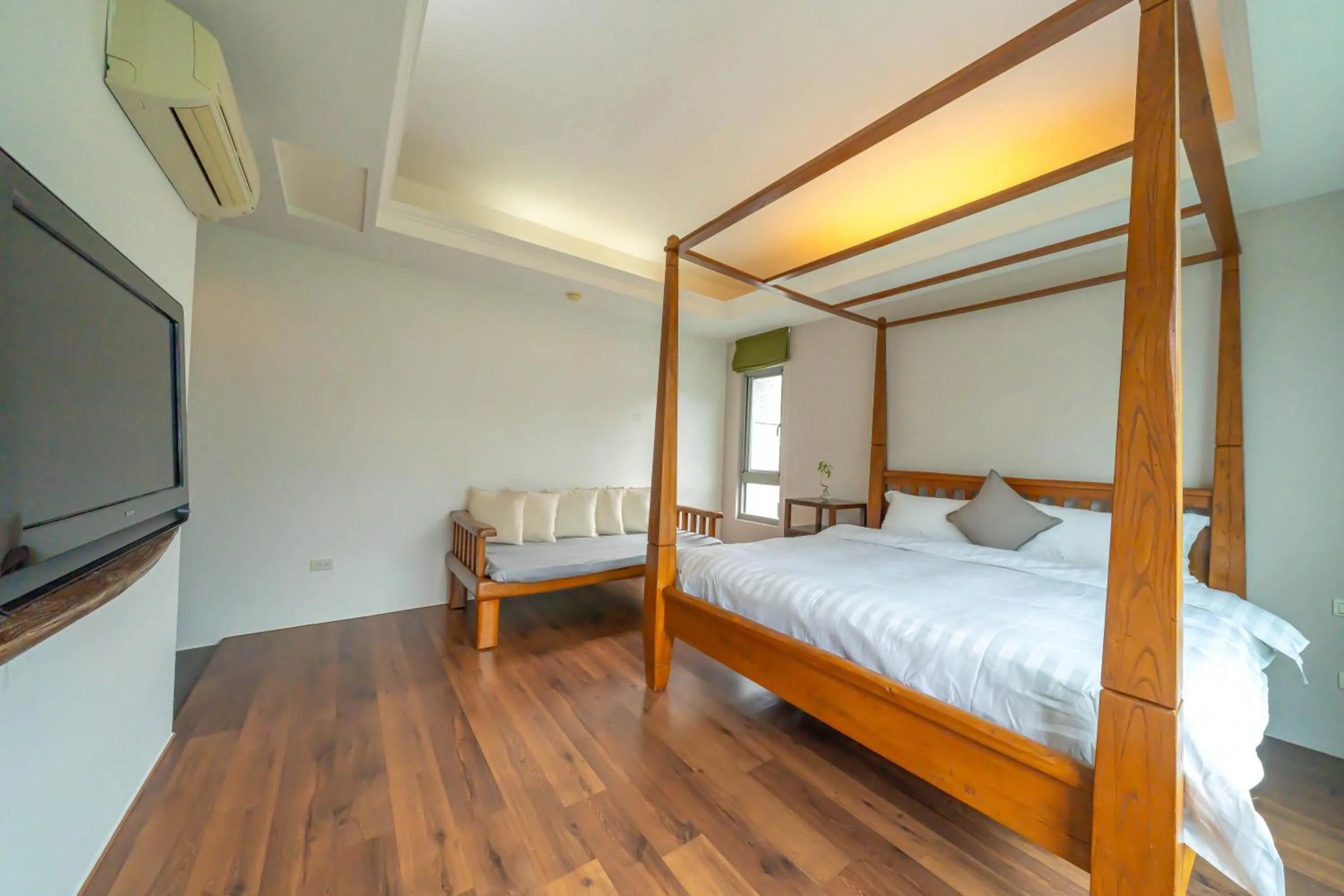 Bed in 美麗晨曦民宿-附停車位 近慈濟