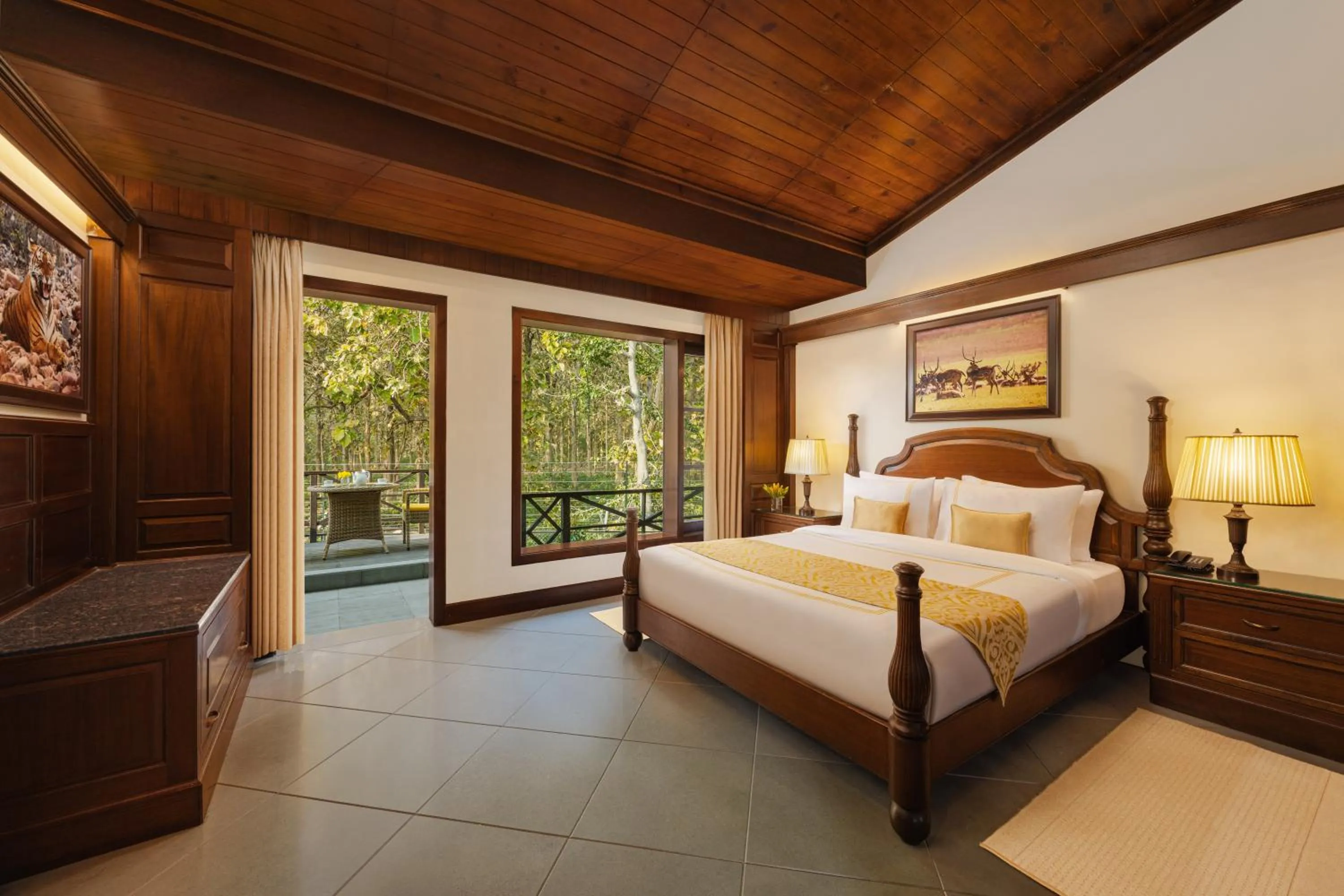 Bedroom, Bed in Aahana Resort - Jim Corbett