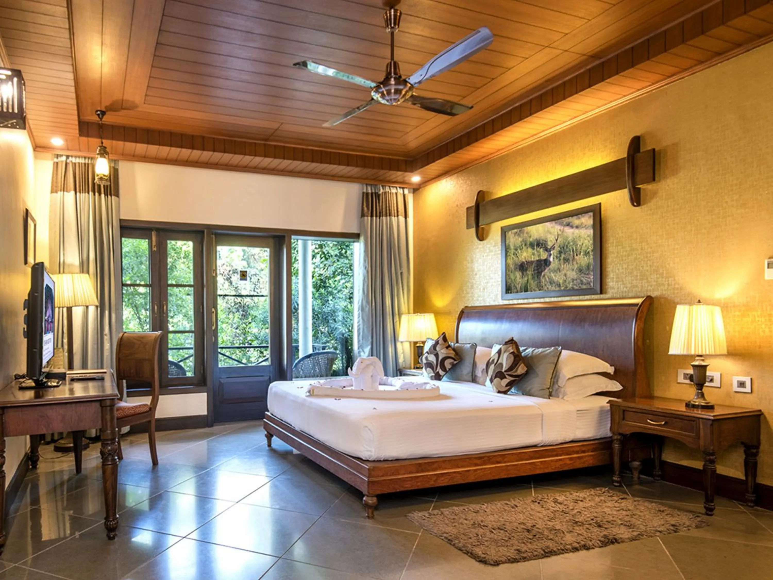 Bedroom, Bed in Aahana Resort - Jim Corbett