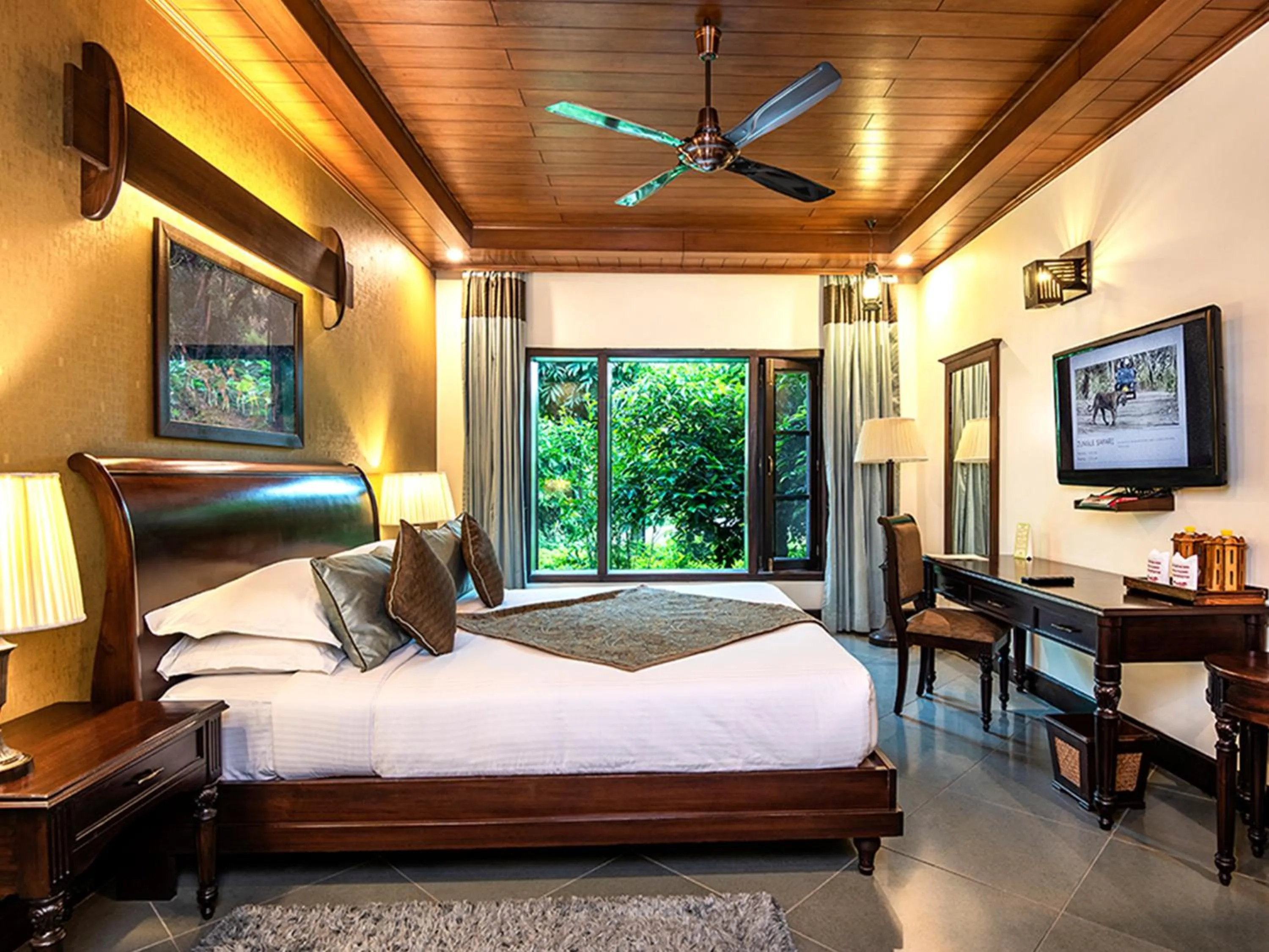 Bedroom, Bed in Aahana Resort - Jim Corbett
