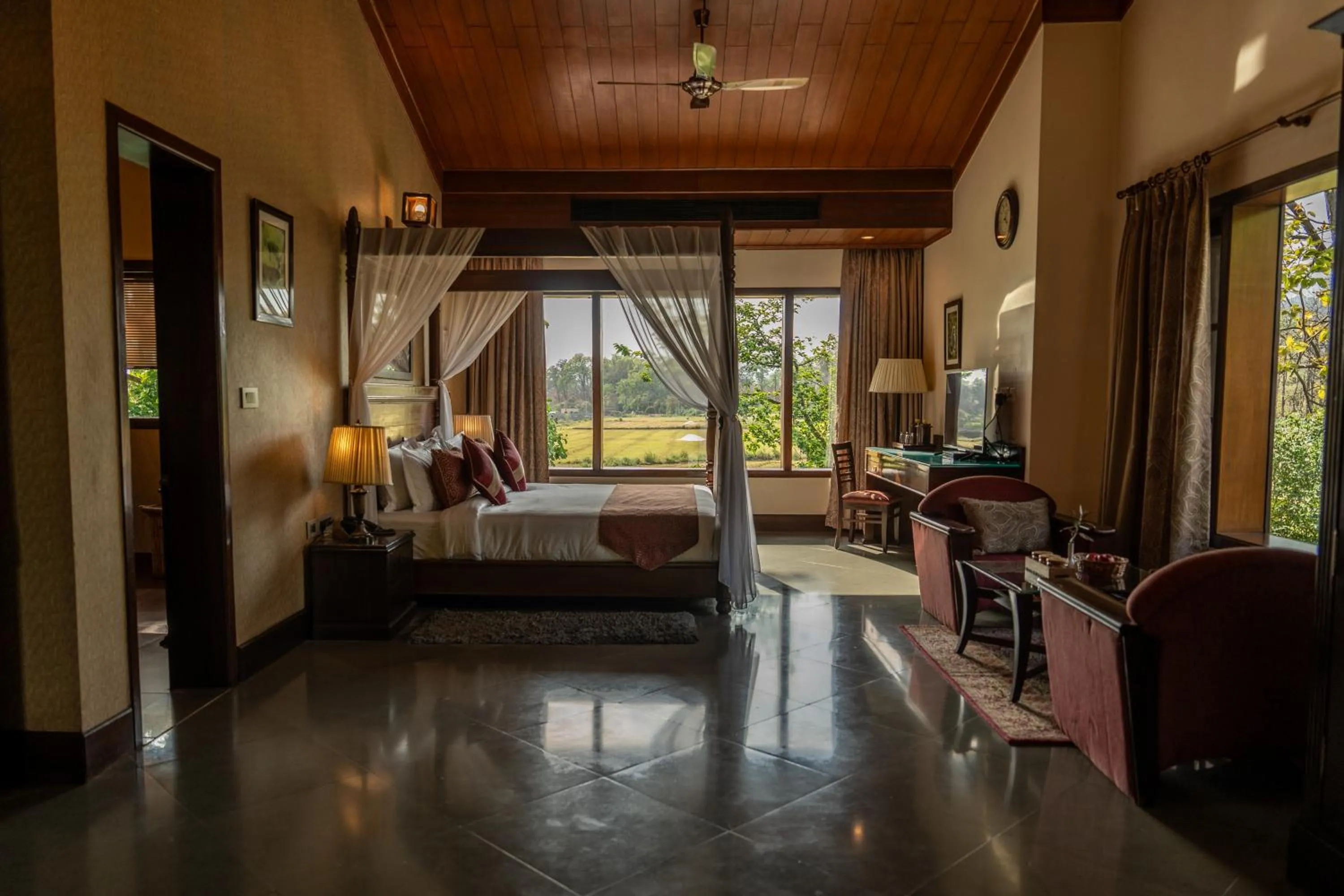 Bedroom, Bed in Aahana Resort - Jim Corbett