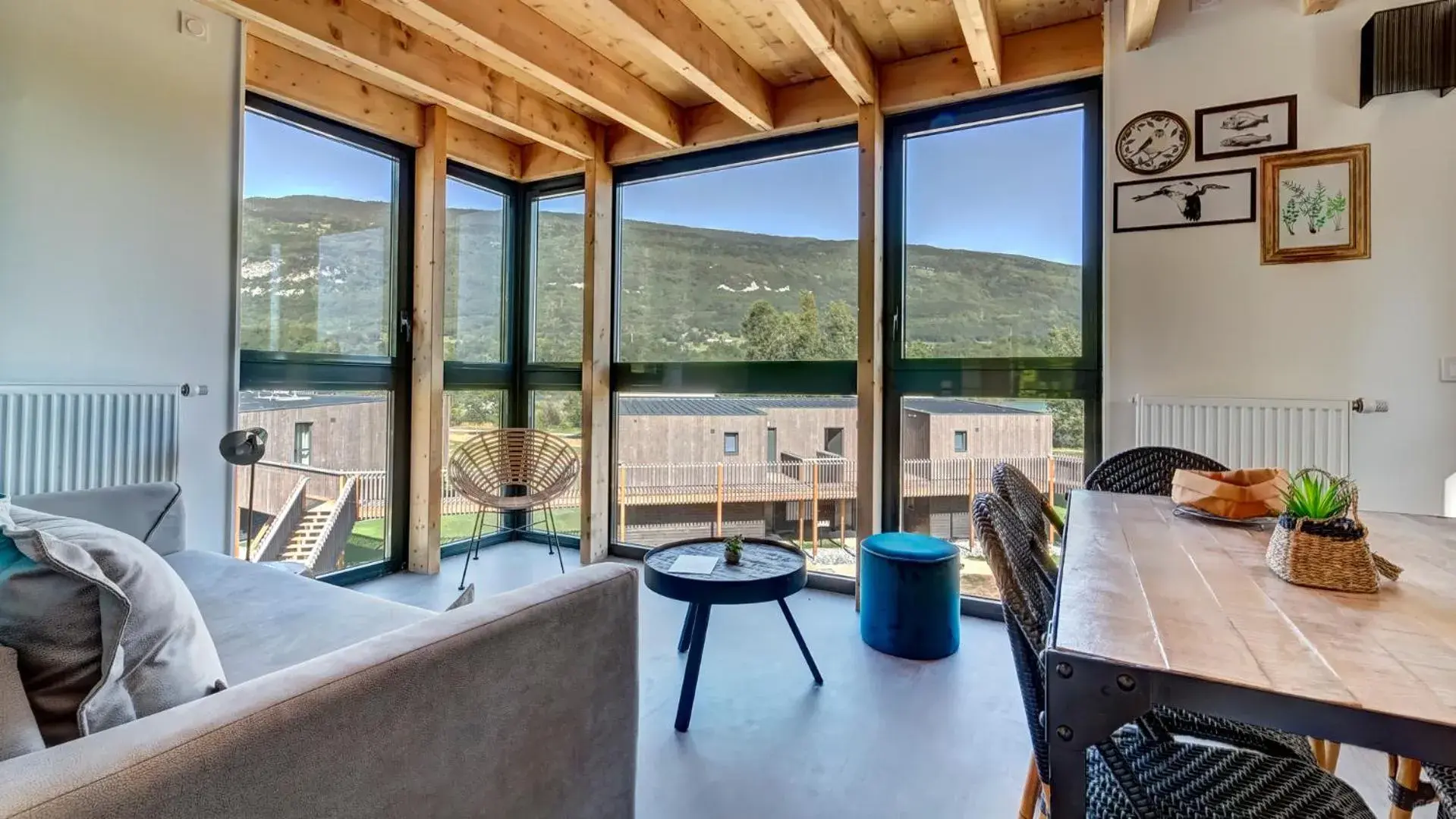 Living room in Vacancéole - Le Village des Oiseaux Living room in Vacancéole - Le Village des Oiseaux