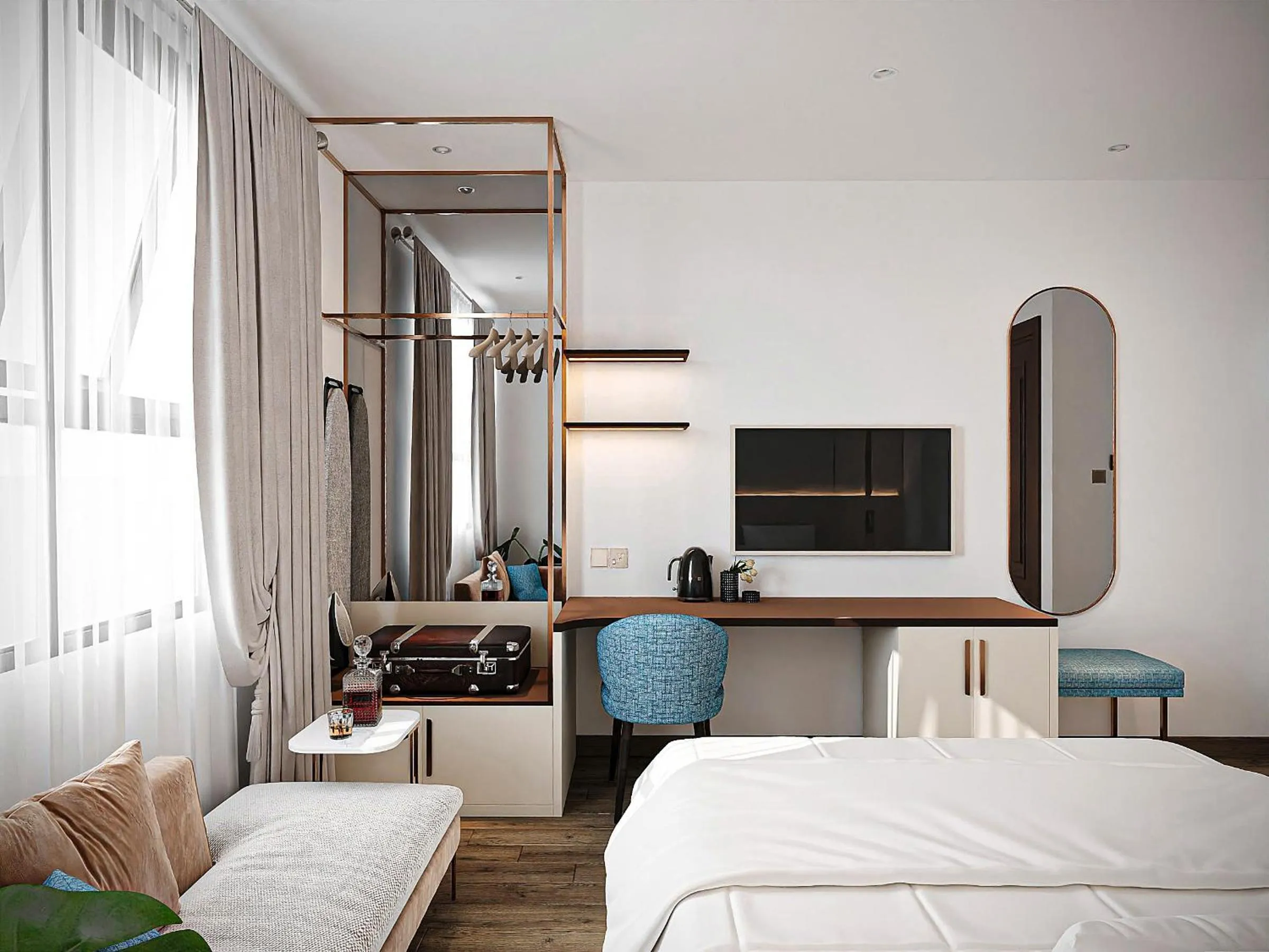 Communal lounge/ TV room, Bed in SG Dilly Hotel