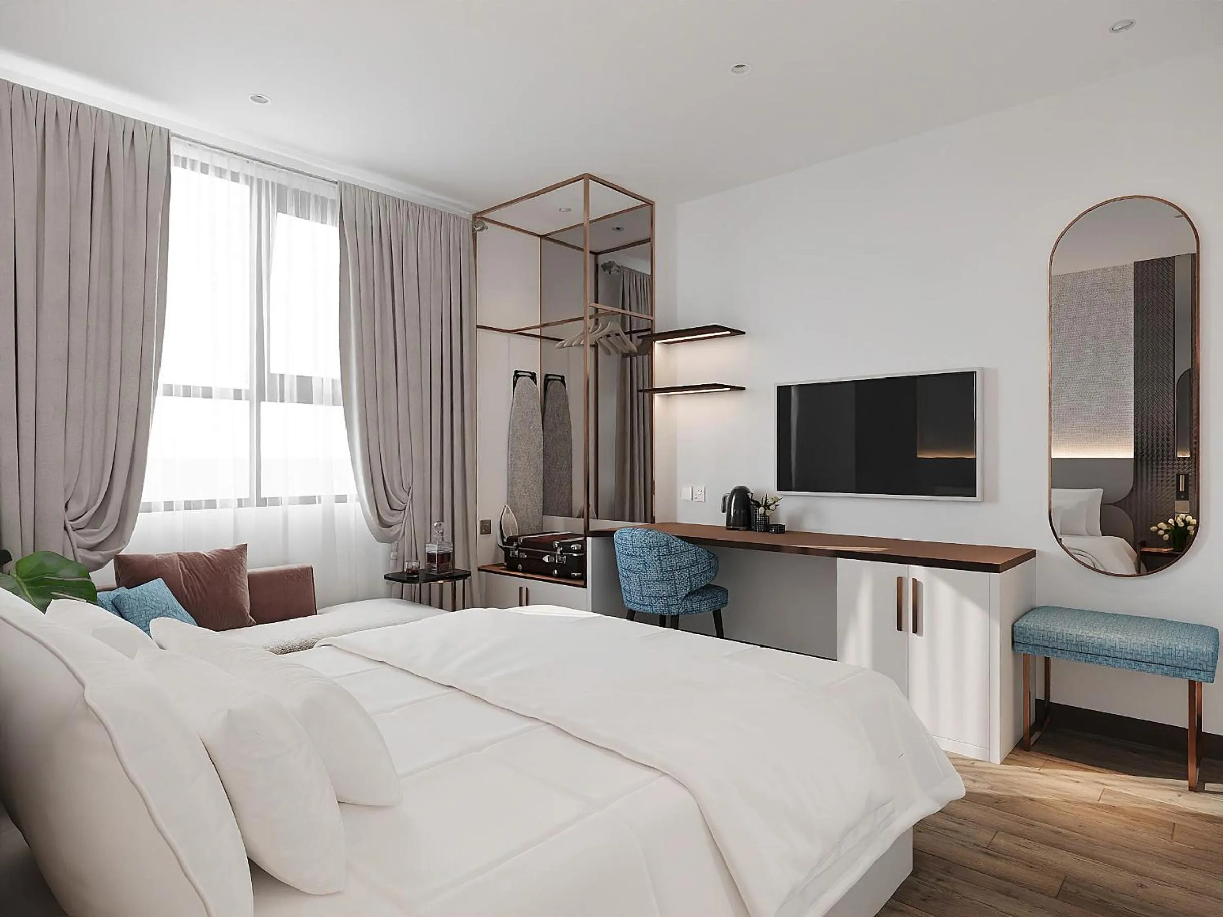 Communal lounge/ TV room, Bed in SG Dilly Hotel