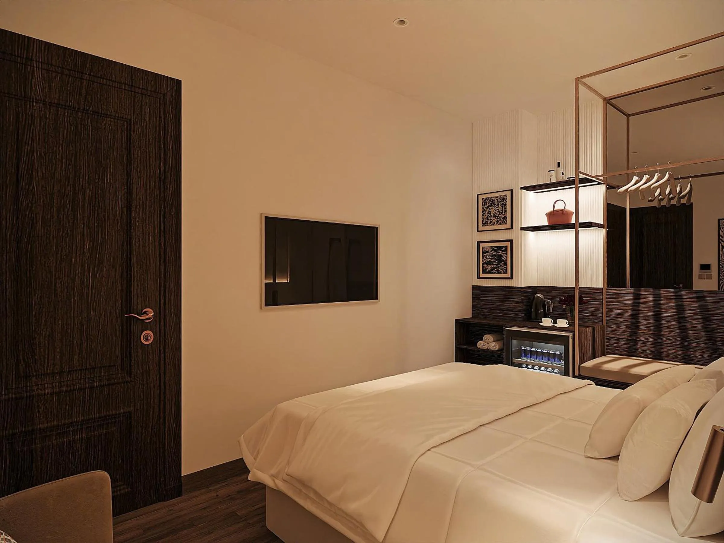 Communal lounge/ TV room, Bed in SG Dilly Hotel