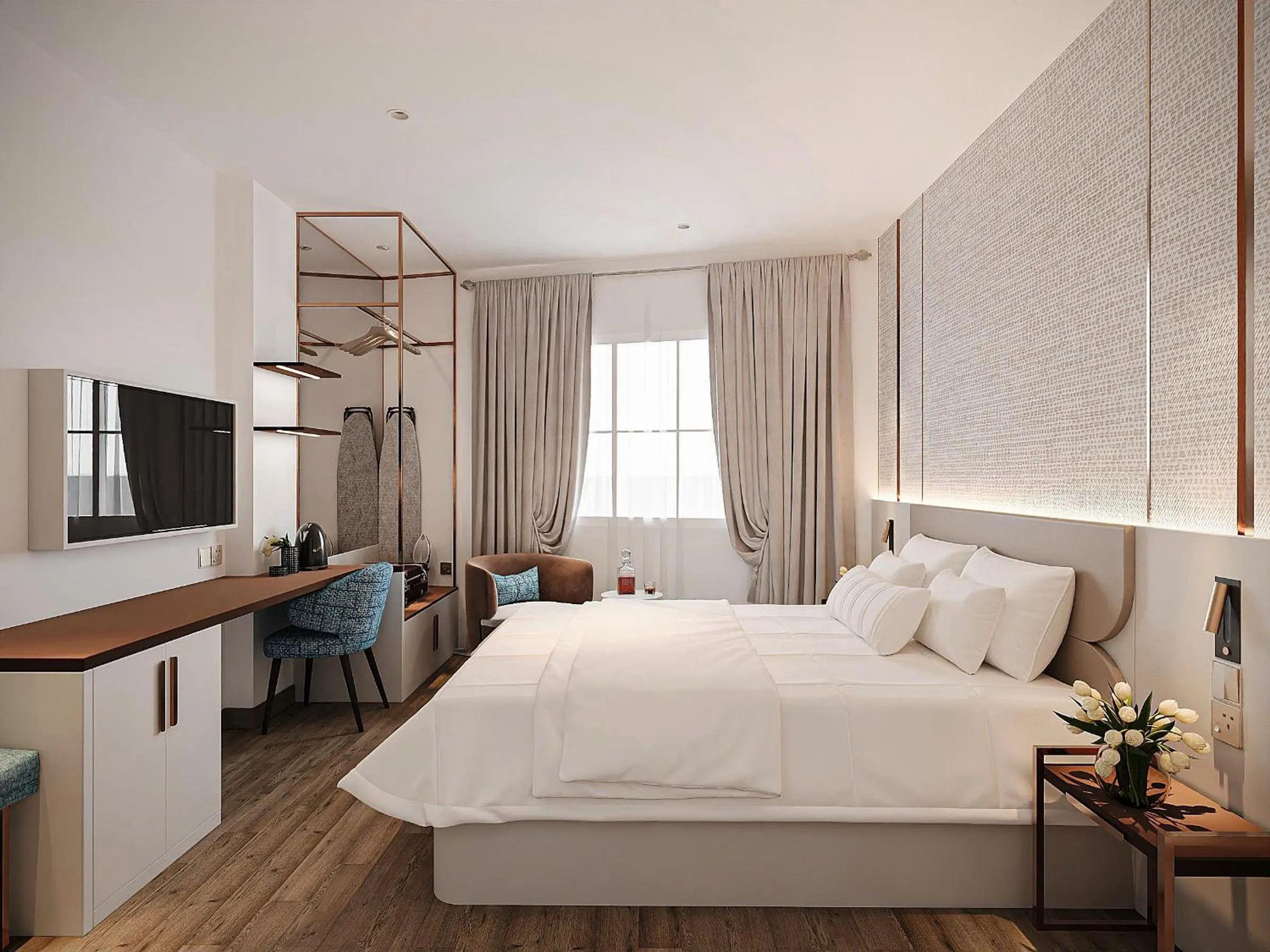 Communal lounge/ TV room, Bed in SG Dilly Hotel