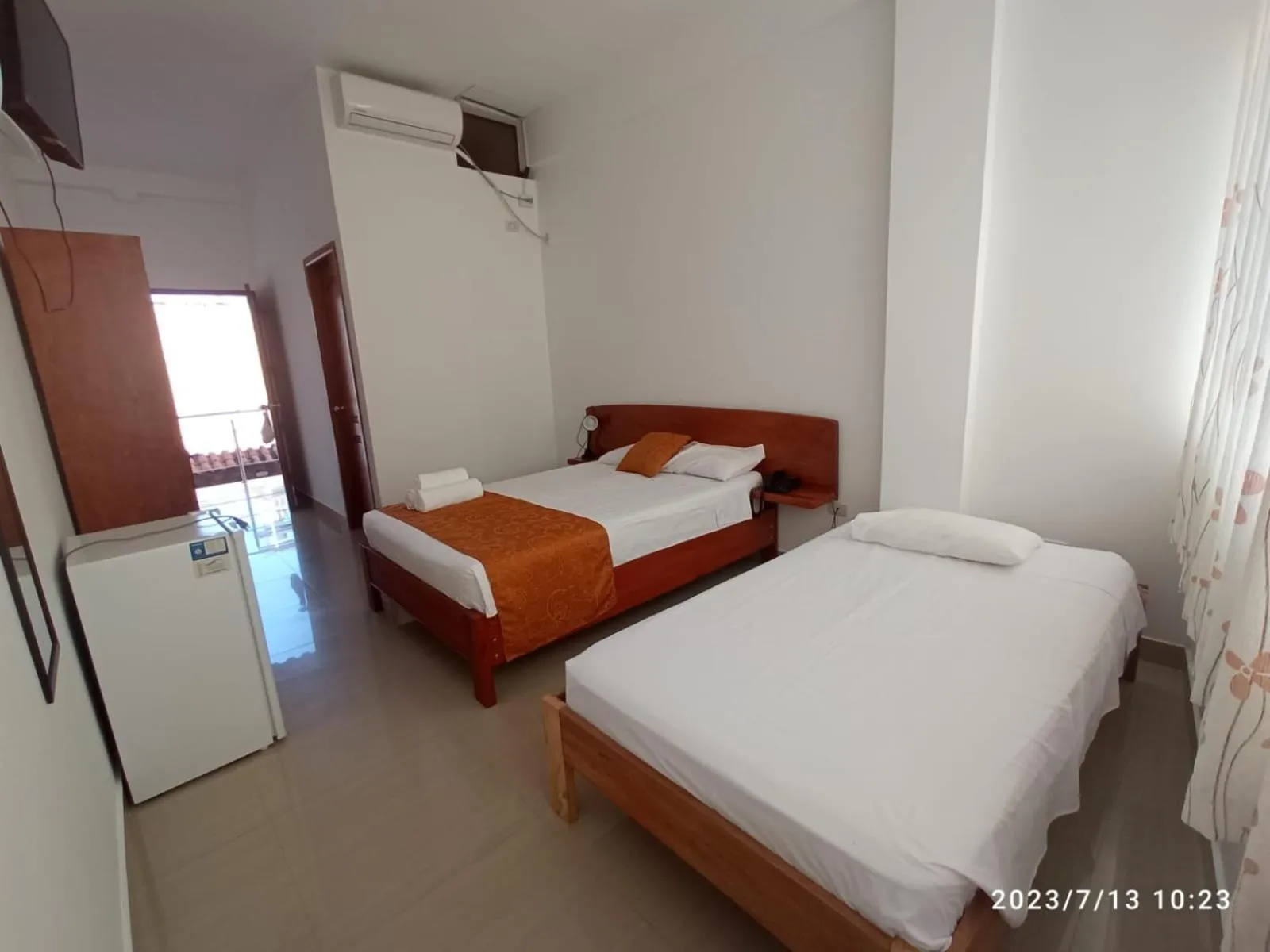 Bed in Posada del Angel Hotel