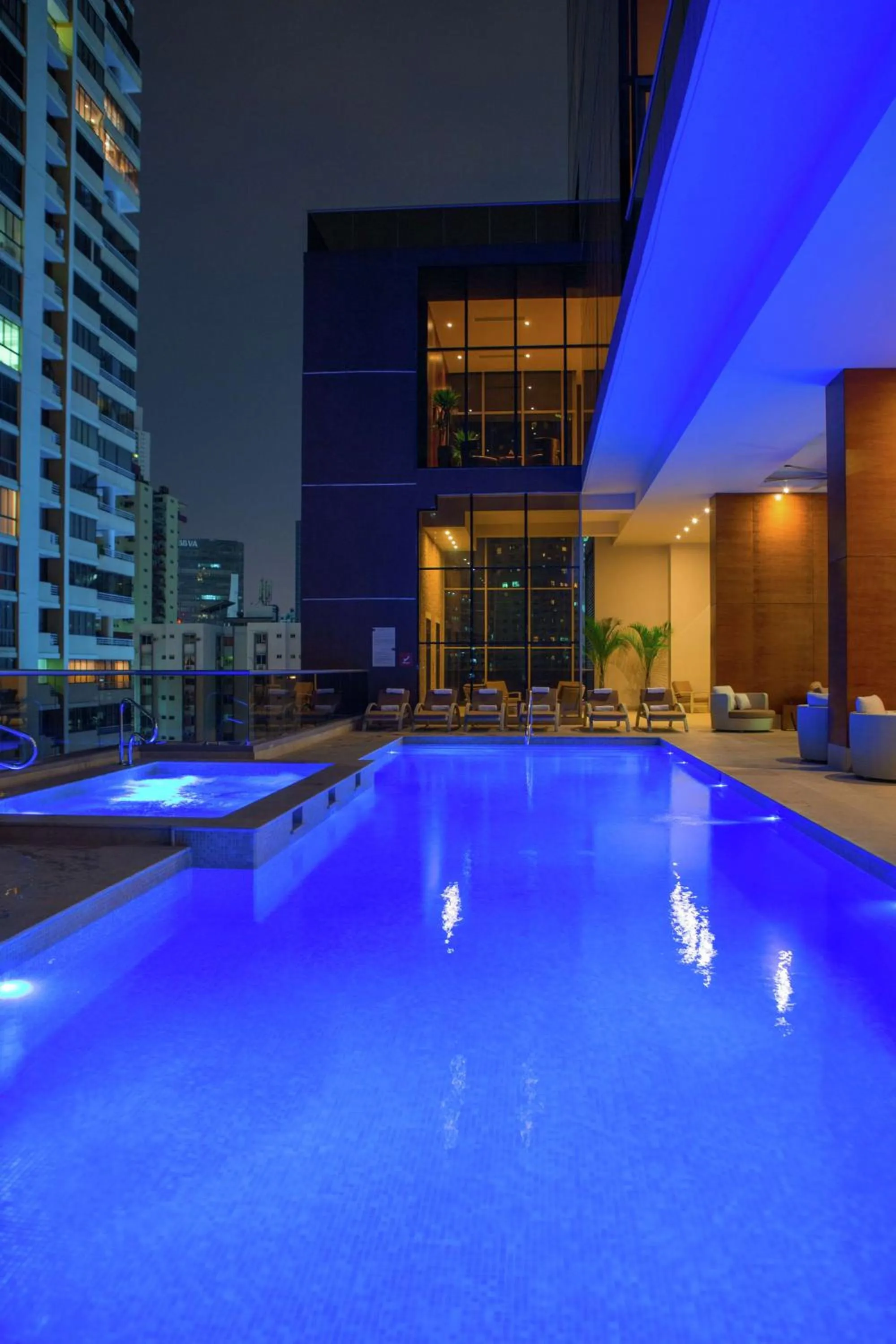 Pool view in Waldorf Astoria Panama
