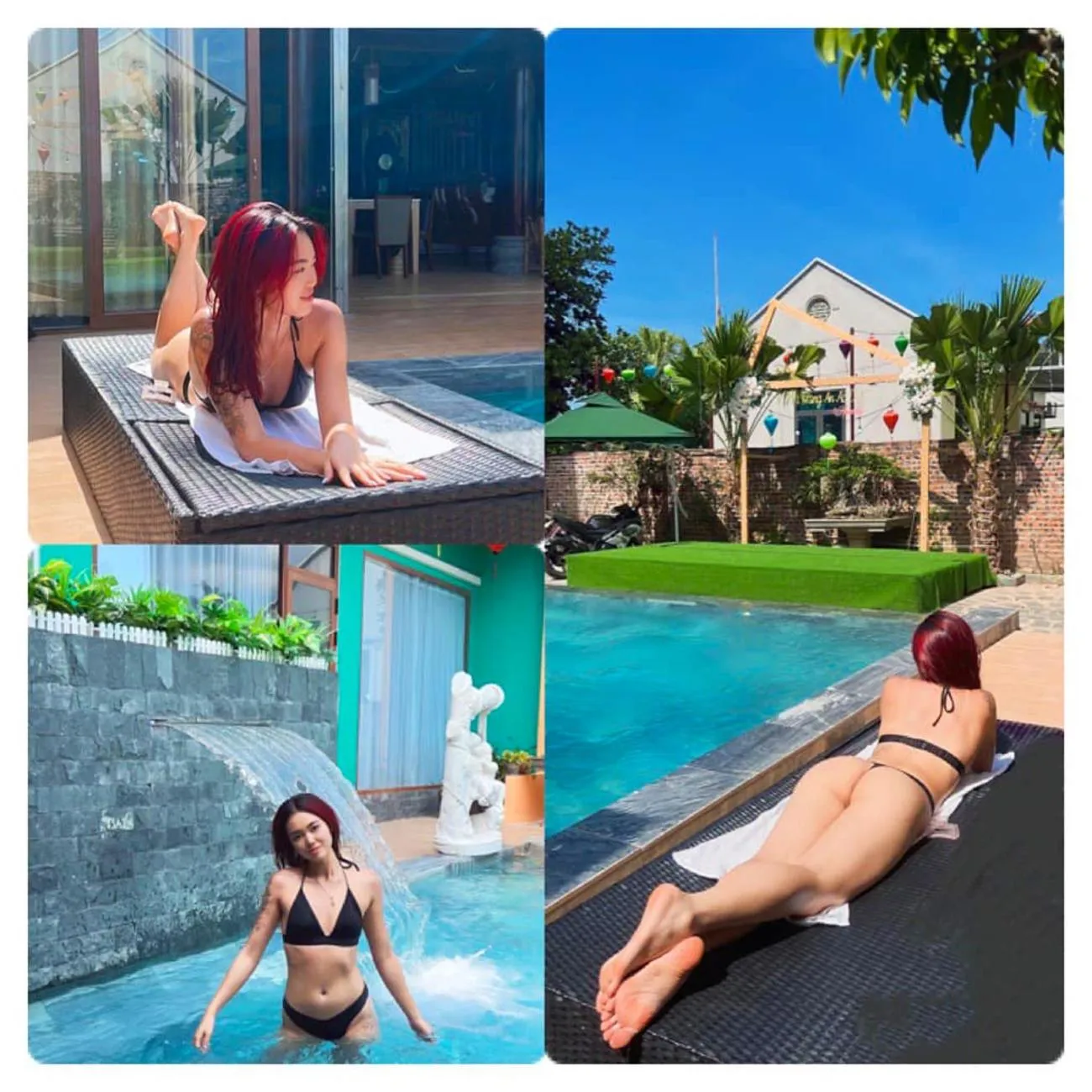 Swimming pool in Trang An Ao Dai Homestay