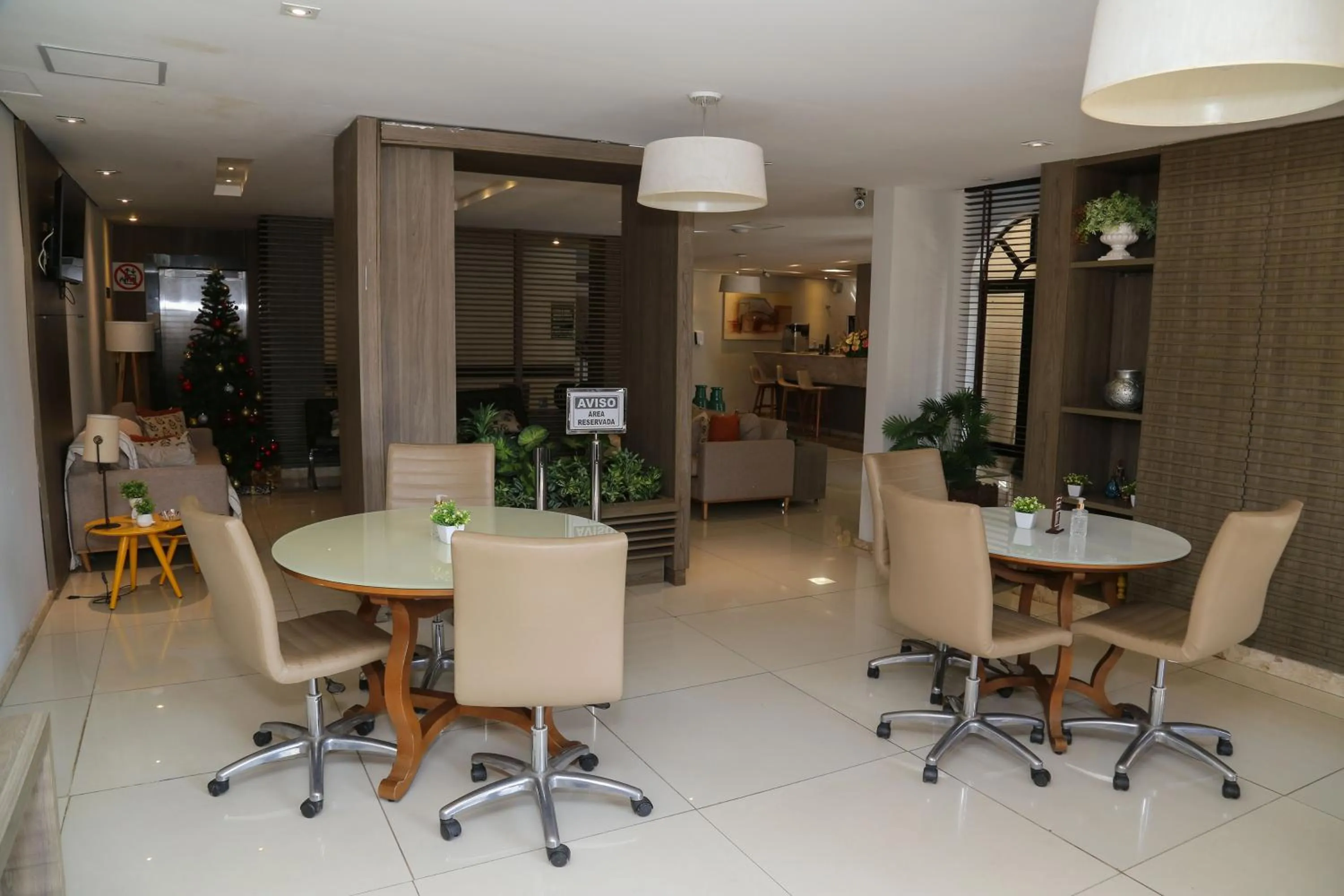 Lobby or reception in Class Hotel Guaxupé