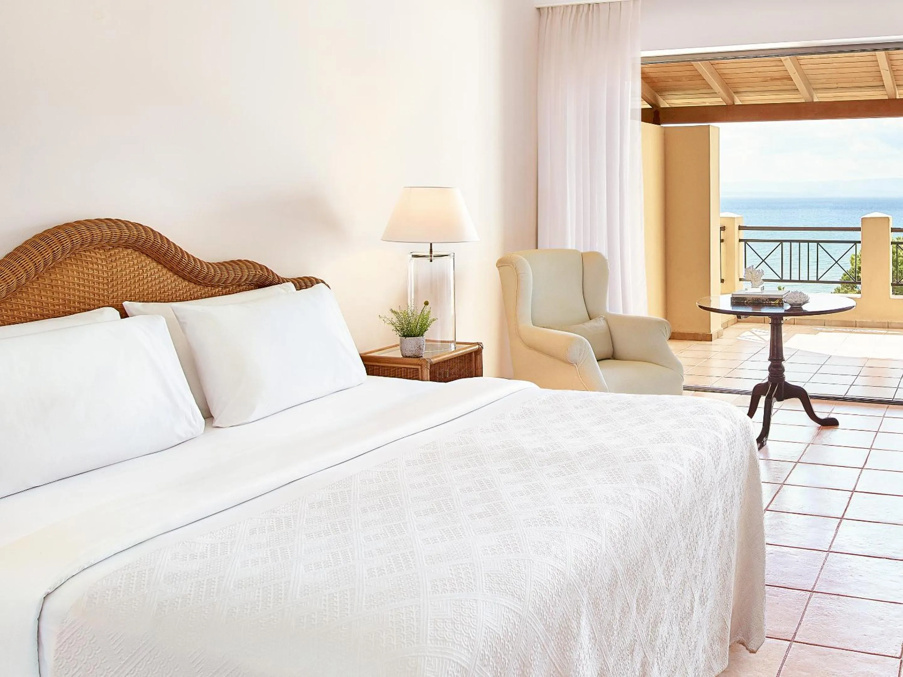 Bed in Grecotel LUXME Oasis at Riviera Olympia & Aqua Park