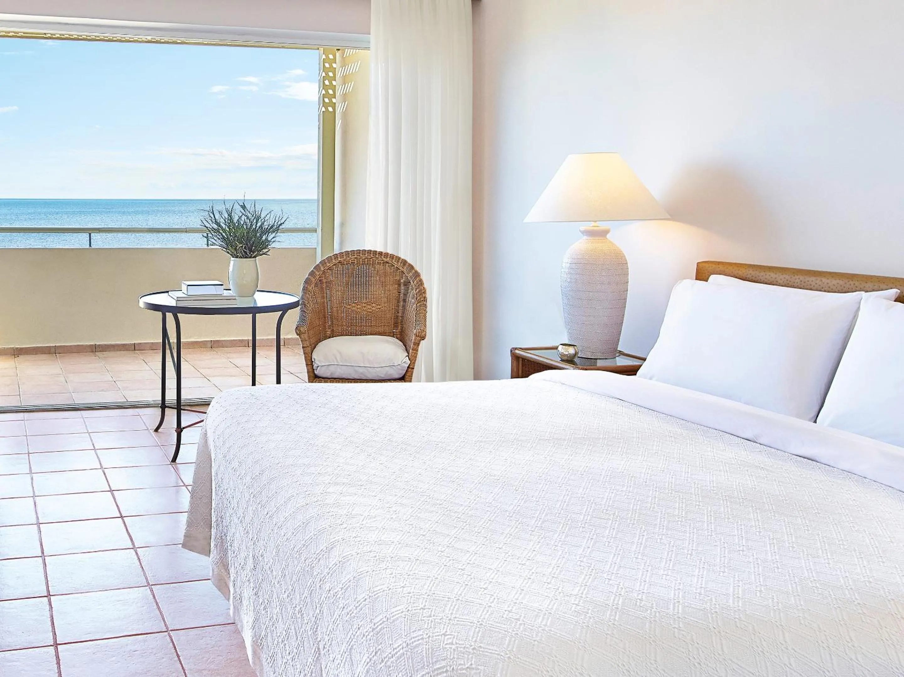 Bed in Grecotel LUXME Oasis at Riviera Olympia & Aqua Park