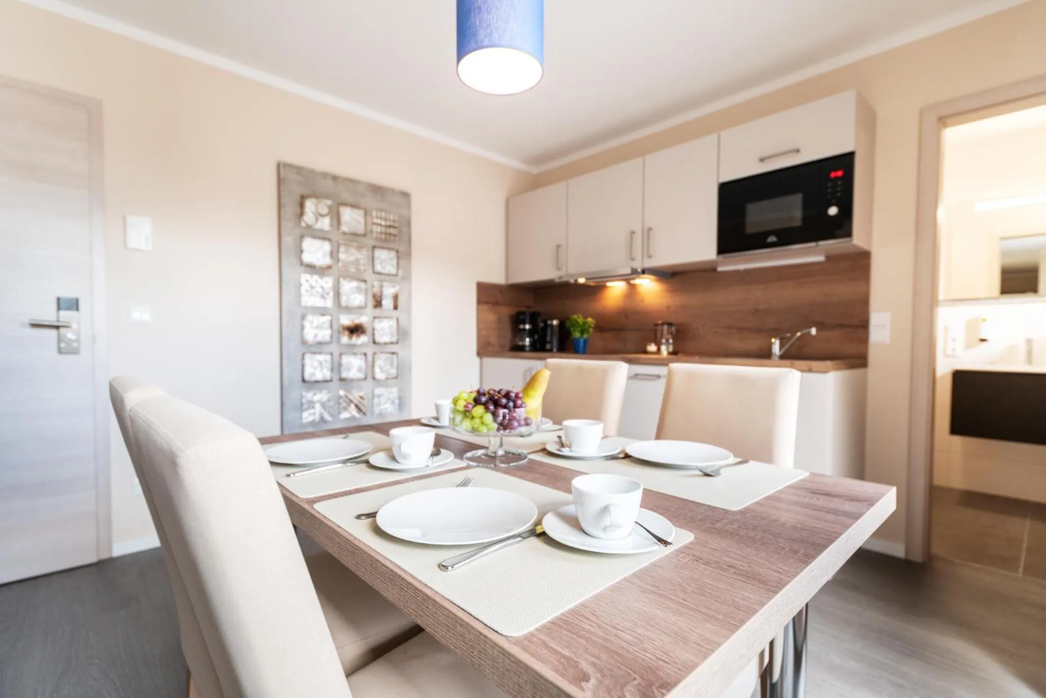 Kitchen or kitchenette in AKZENT Apartmenthotel Binz