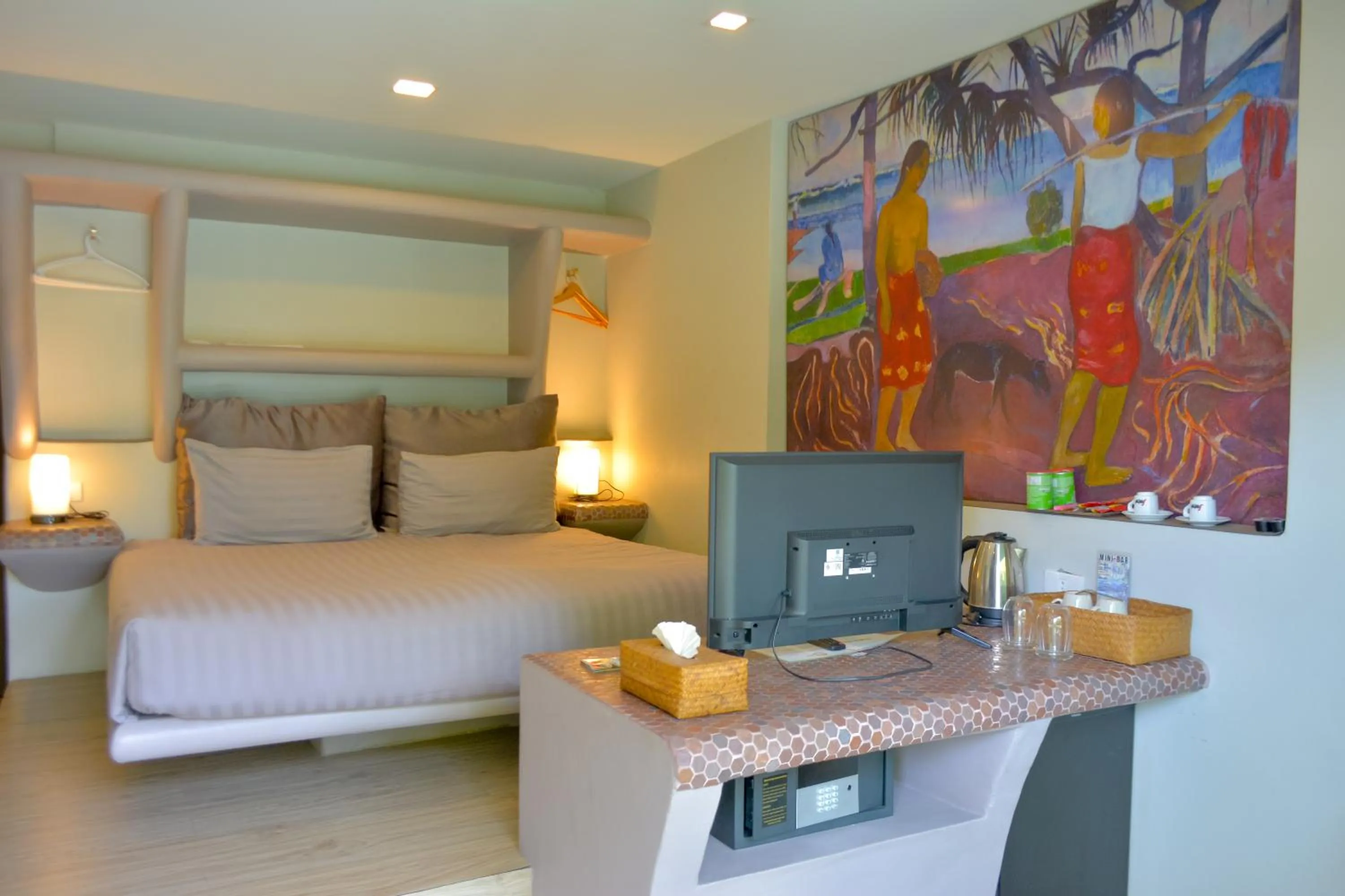 Bed in Le Divine Comedie Beach Resort