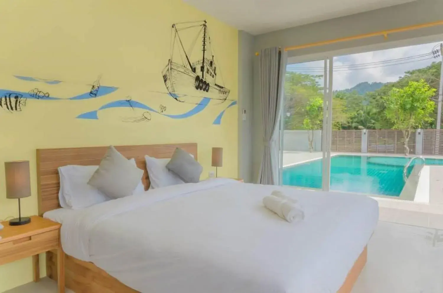 Bed in Ao Nang Miti Resort Bed in Ao Nang Miti Resort