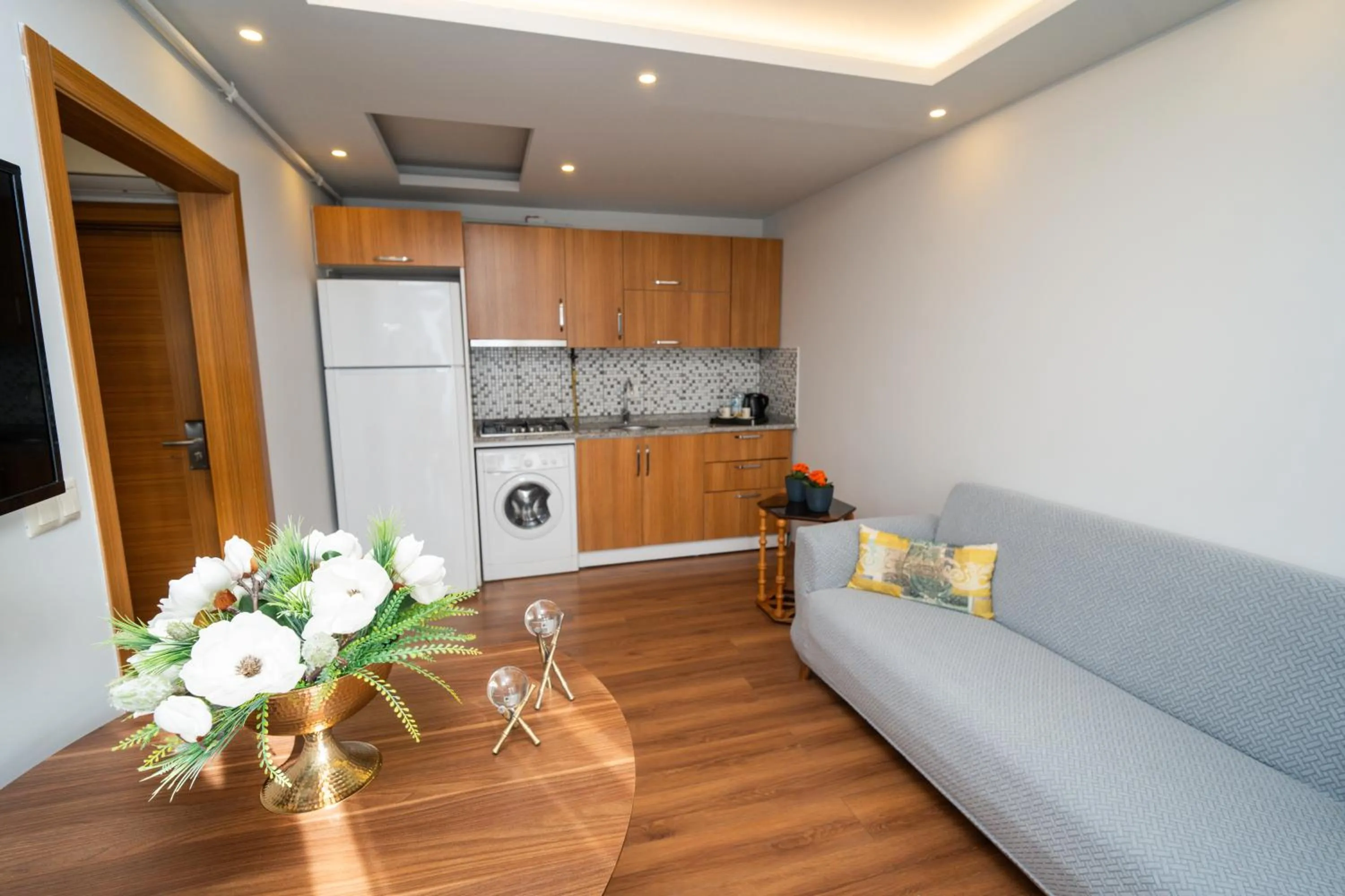 Kitchen or kitchenette in Yusra Apart Otel