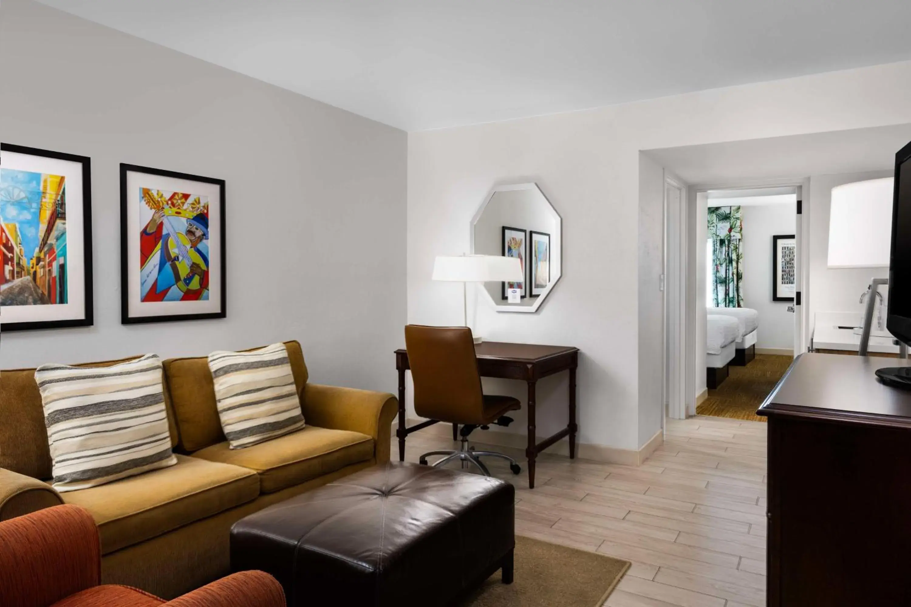 Suite with Two Double Beds and Pool View in Hampton Inn & Suites San Juan Suite with Two Double Beds and Pool View in Hampton Inn & Suites San Juan