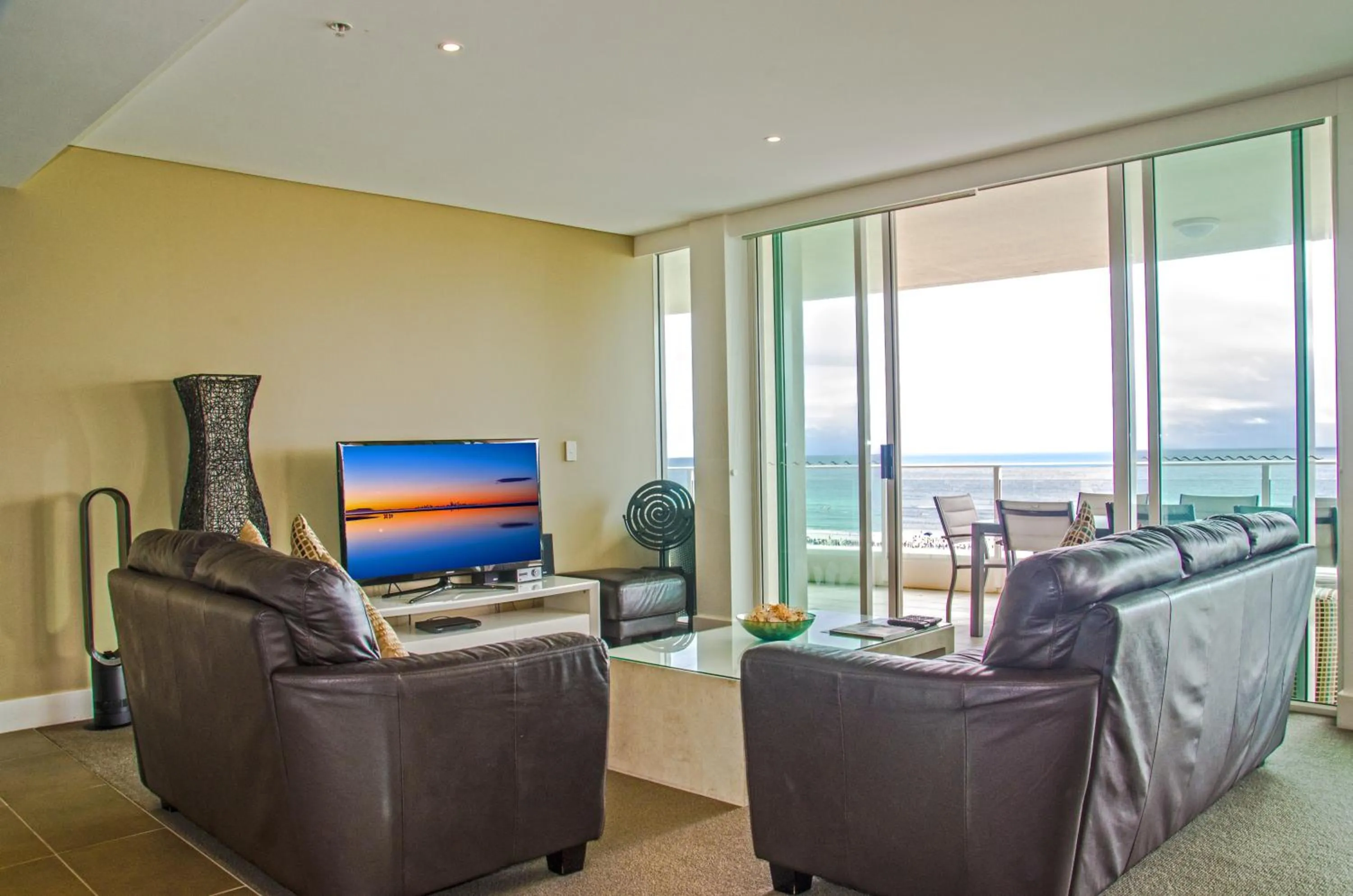 Living room in Kirra Surf Apartments