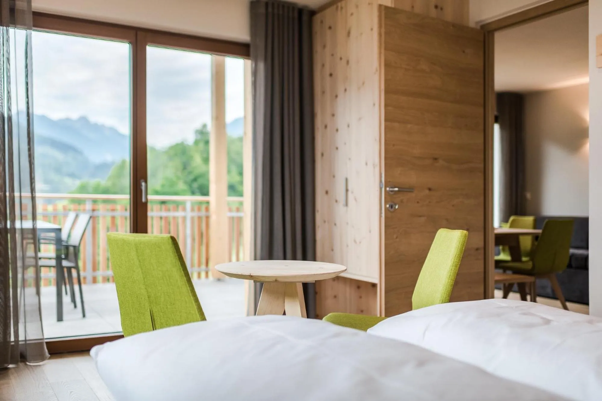 Bedroom, Bed in Aparthotel Abiná Lana Höhe