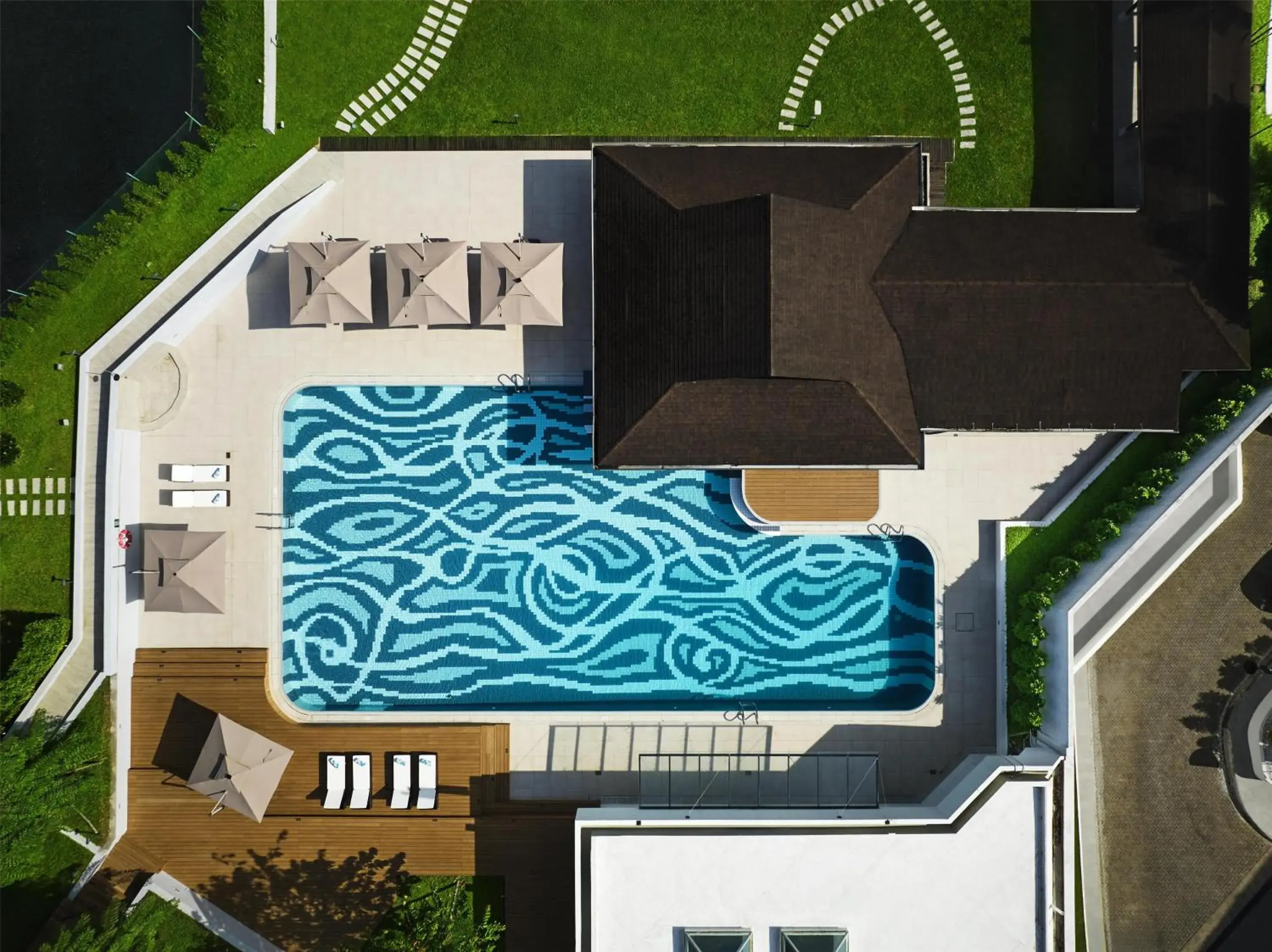 Pool view in Hilton Kuching Hotel Pool view in Hilton Kuching Hotel