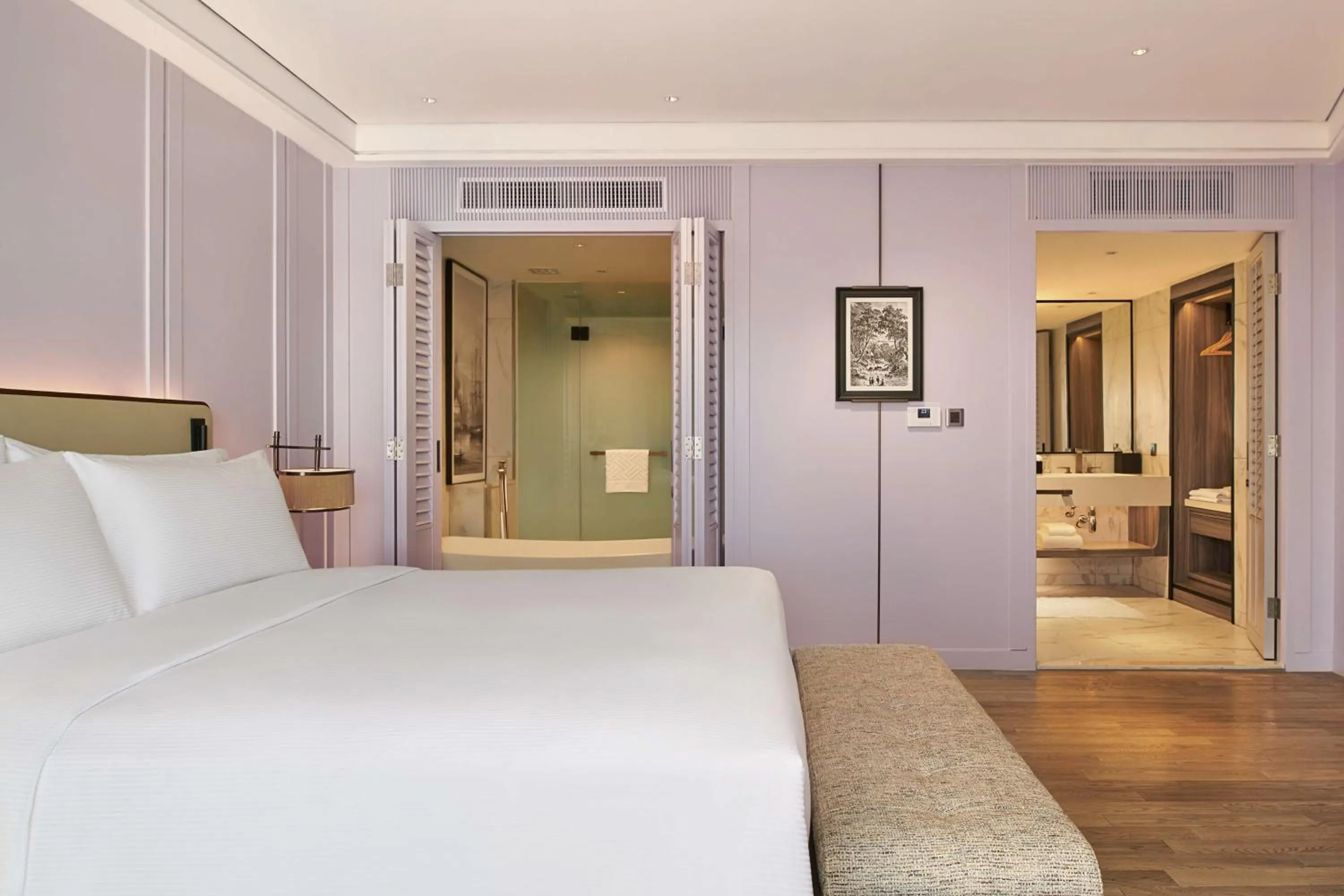 Bed in Hilton Kuching Hotel