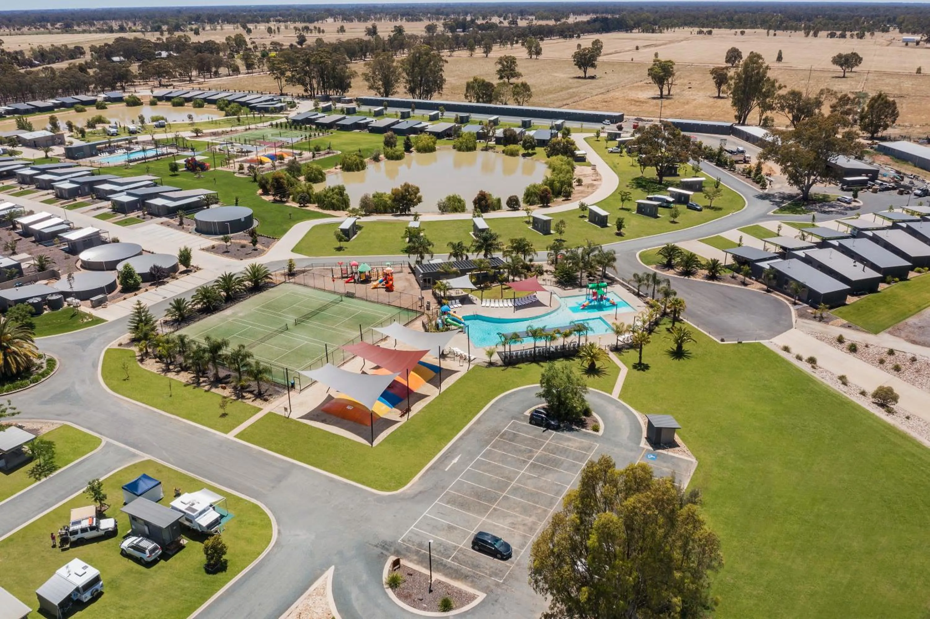 Bird's eye view in Discovery Parks - Moama Waters