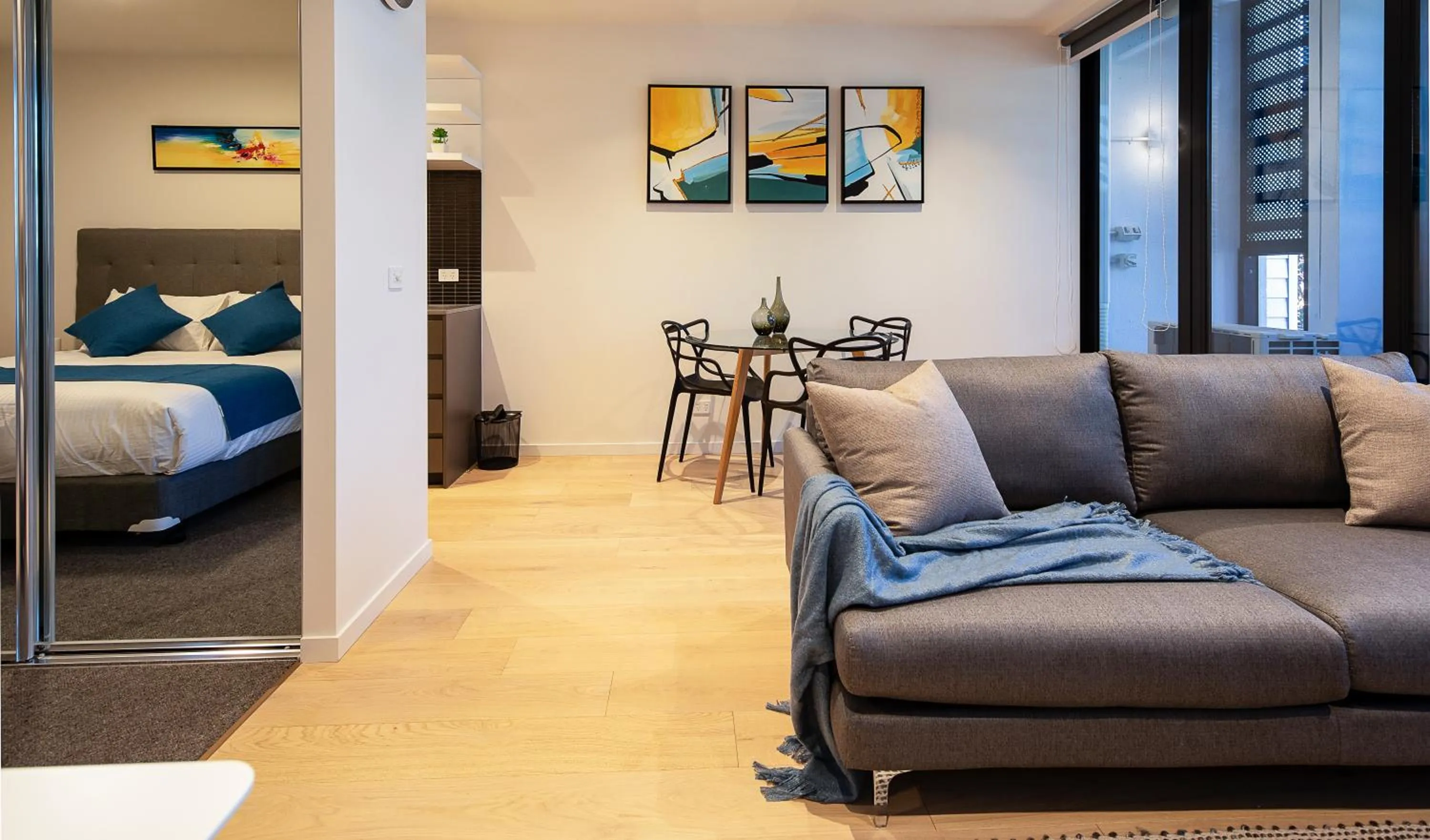 Living room, Bed in Artel Apartments Brunswick