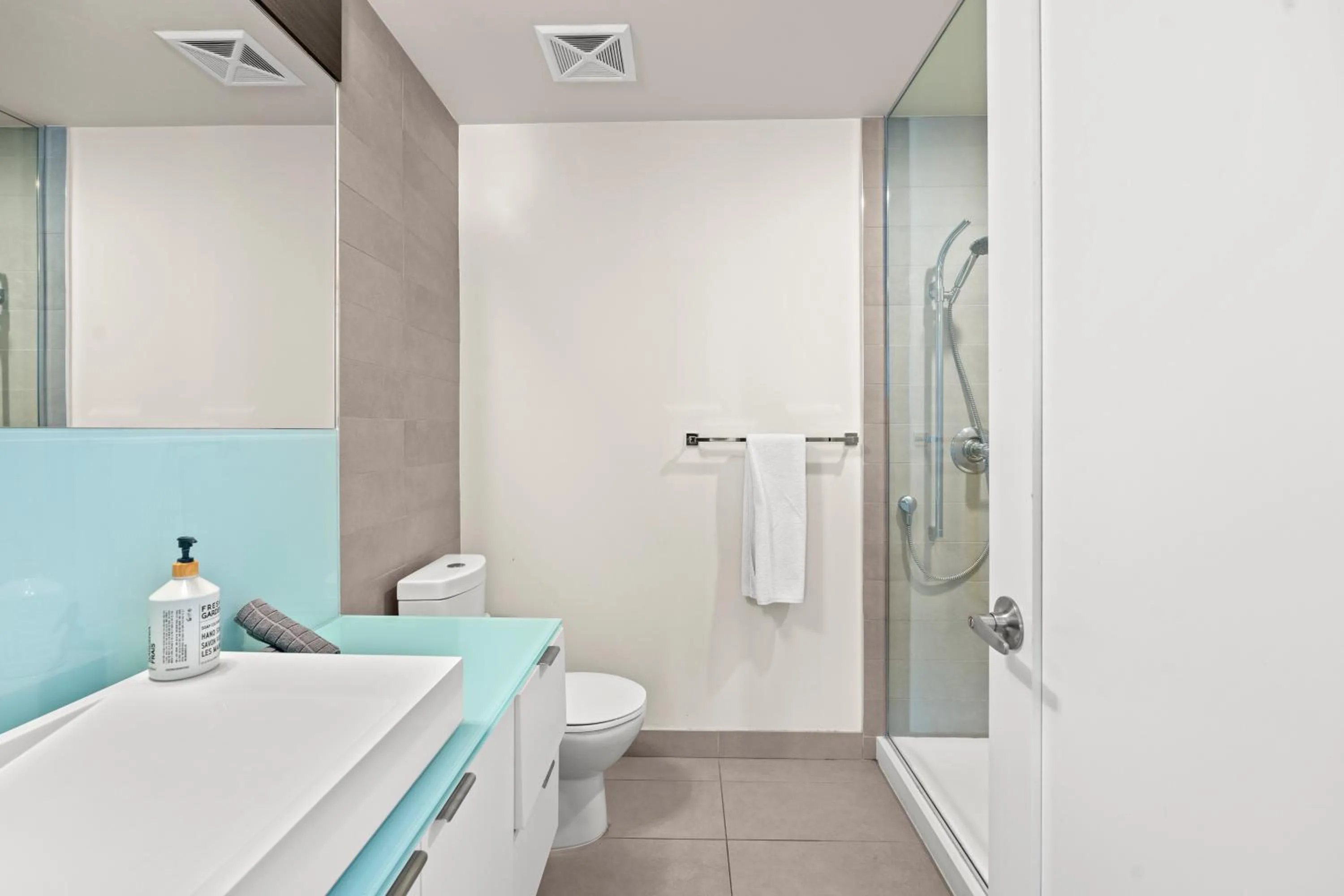 Shower in GLOBALSTAY Modern Downtown Apartment