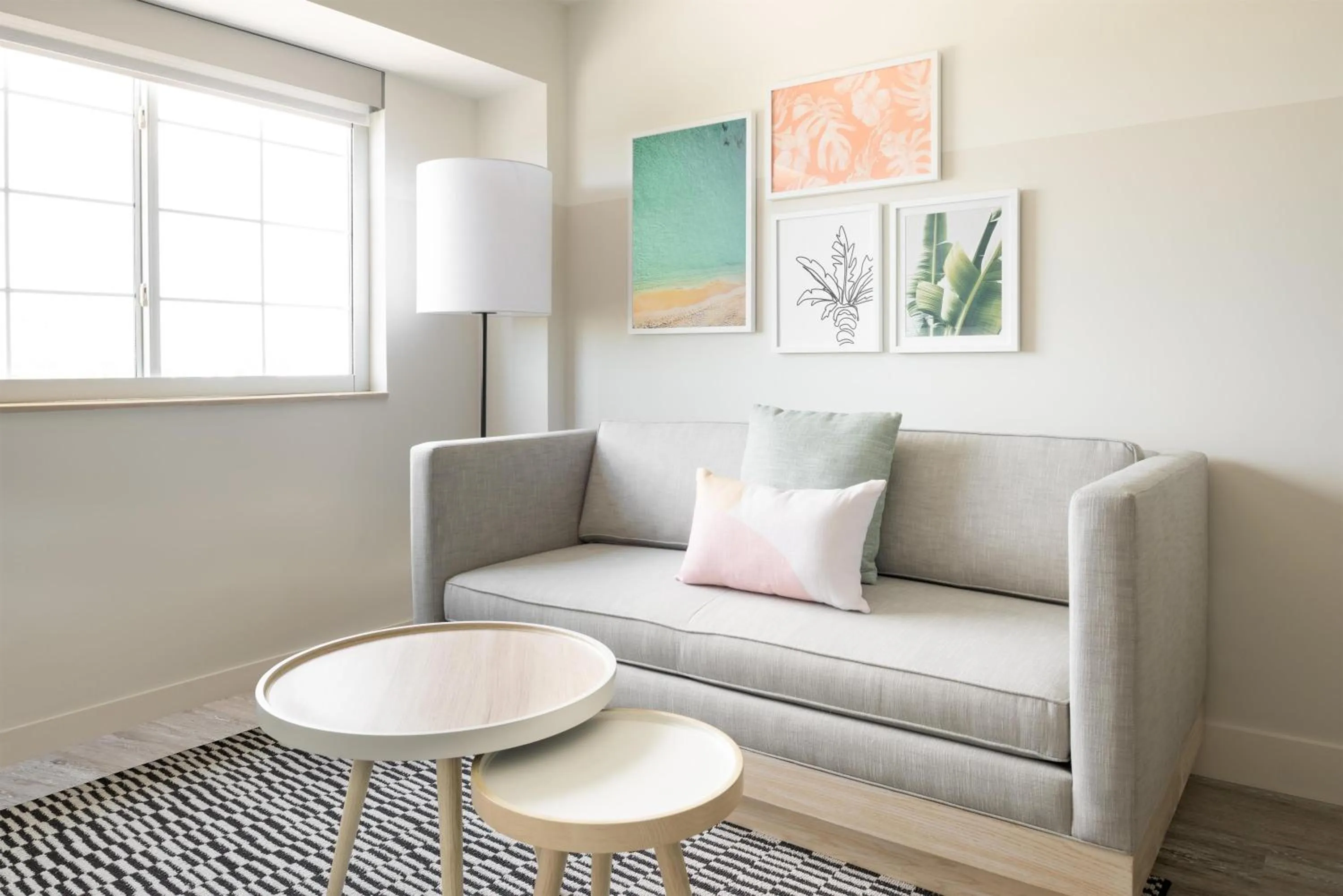 Living room in Hampton by Hilton Grand Cayman Seven Mile Beach