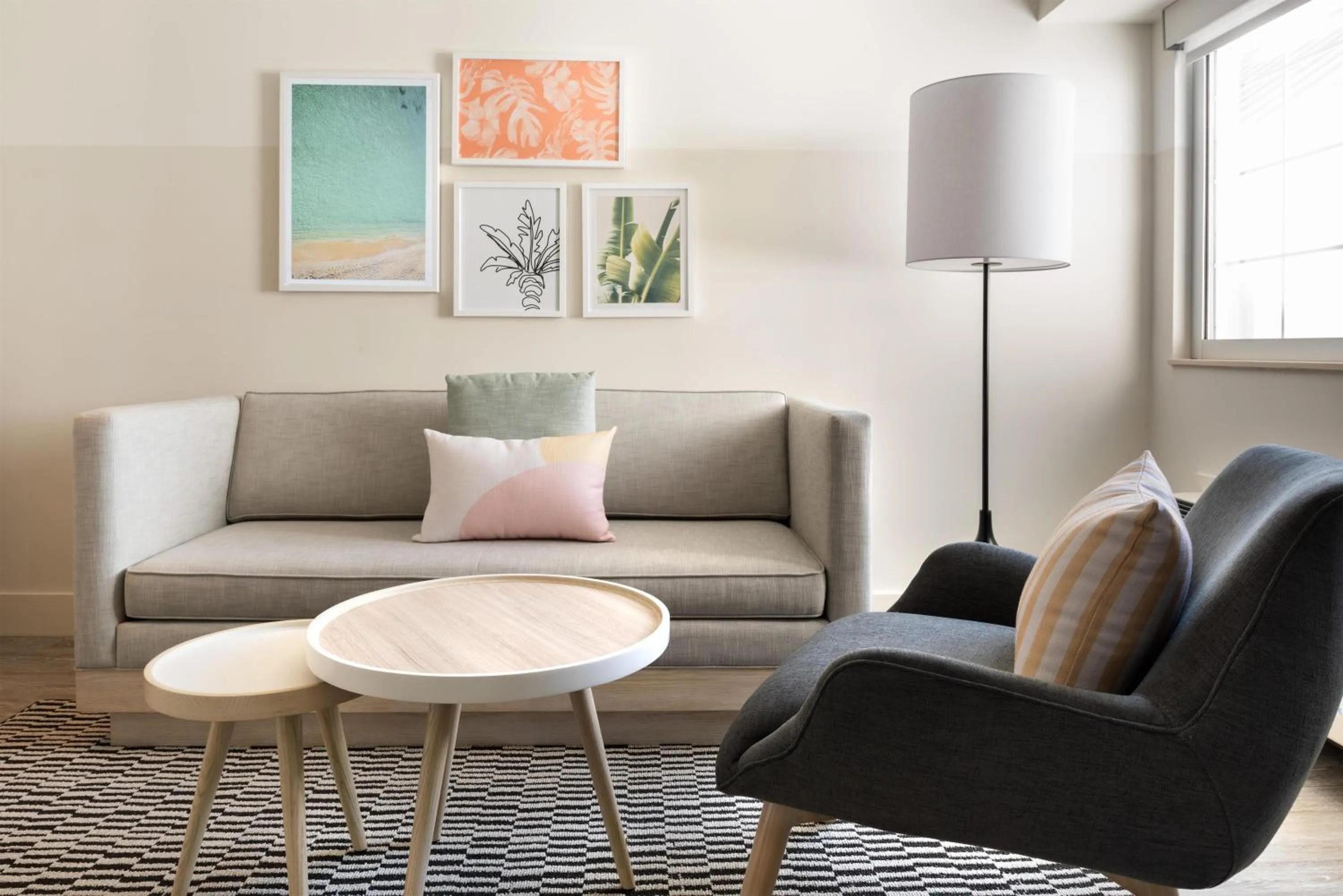 Living room in Hampton by Hilton Grand Cayman Seven Mile Beach