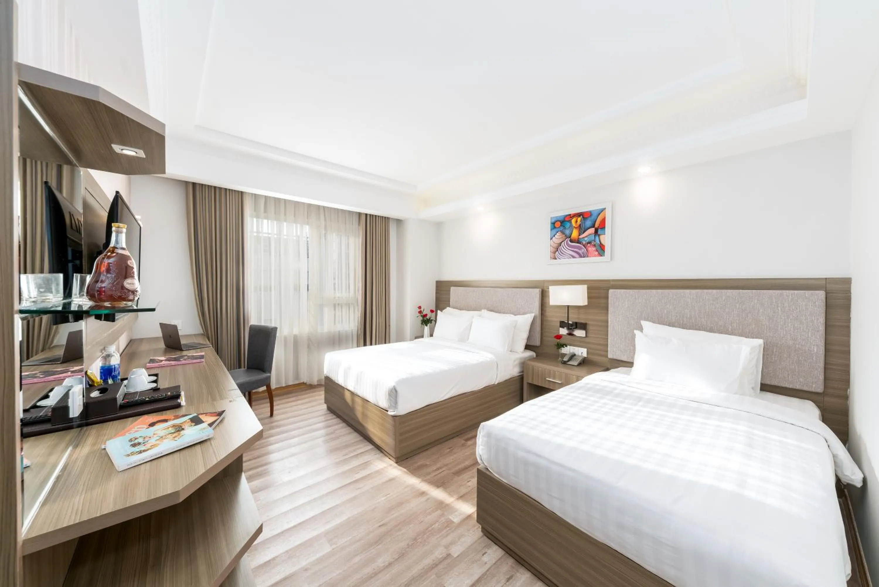 Bed in Golden Rose Hotel