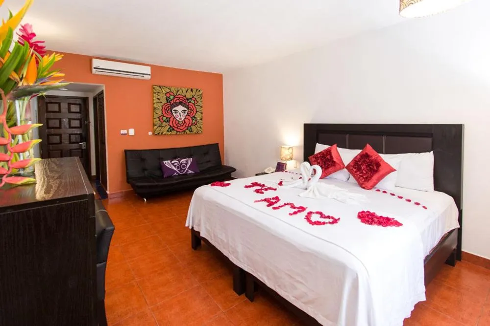 Bed in Hotel Santa Cruz Huatulco