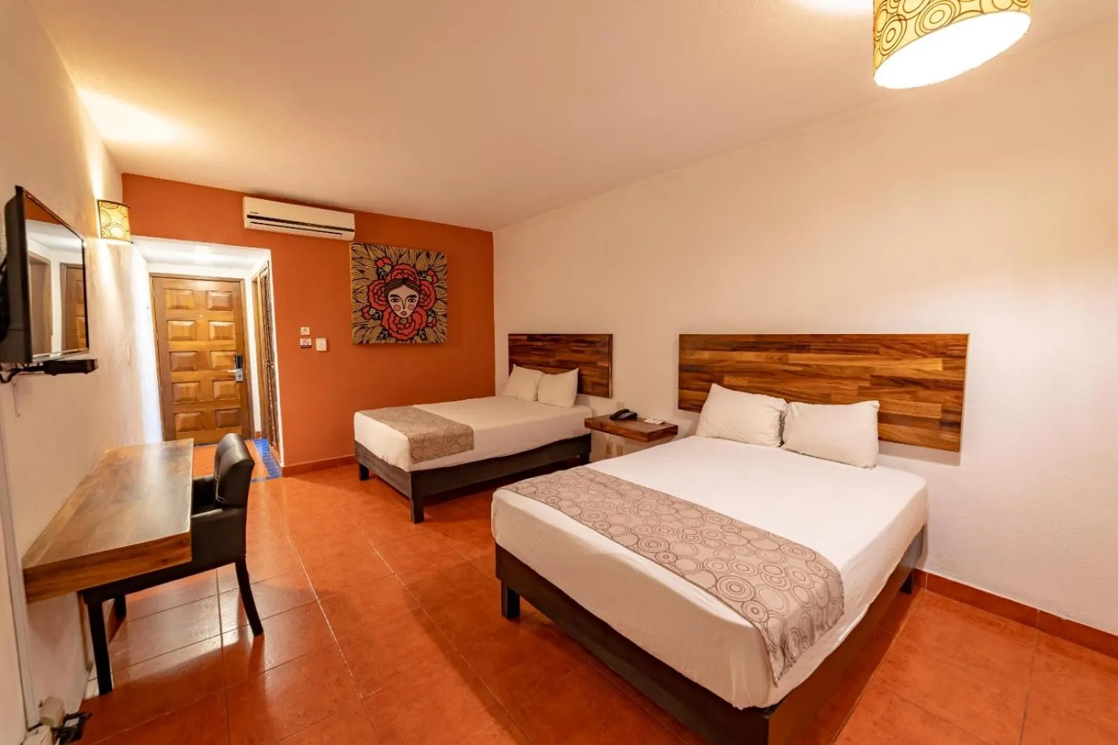 Bed in Hotel Santa Cruz Huatulco