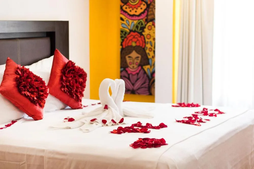 Bed in Hotel Santa Cruz Huatulco