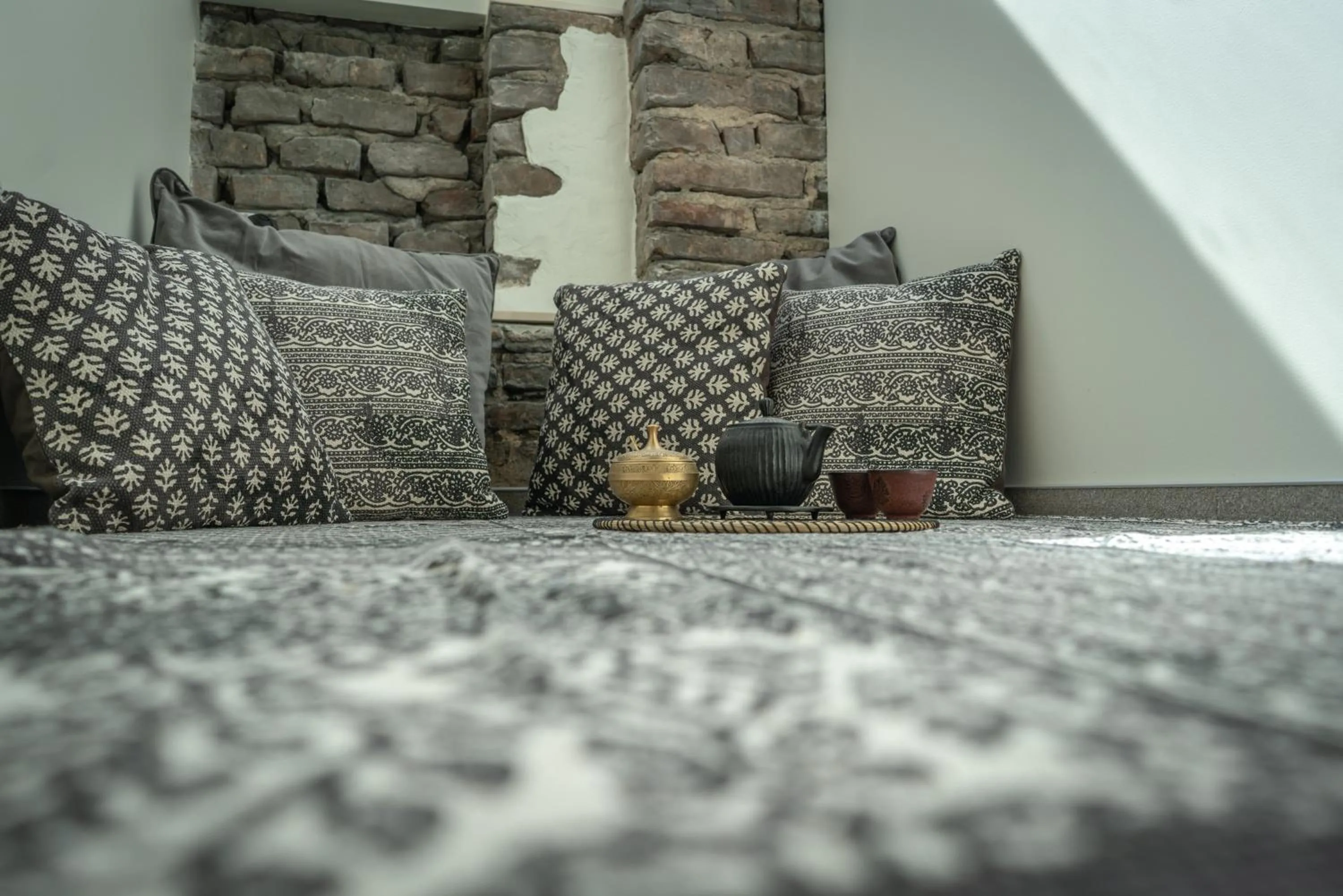 Seating area in Mai Ram Yoga House