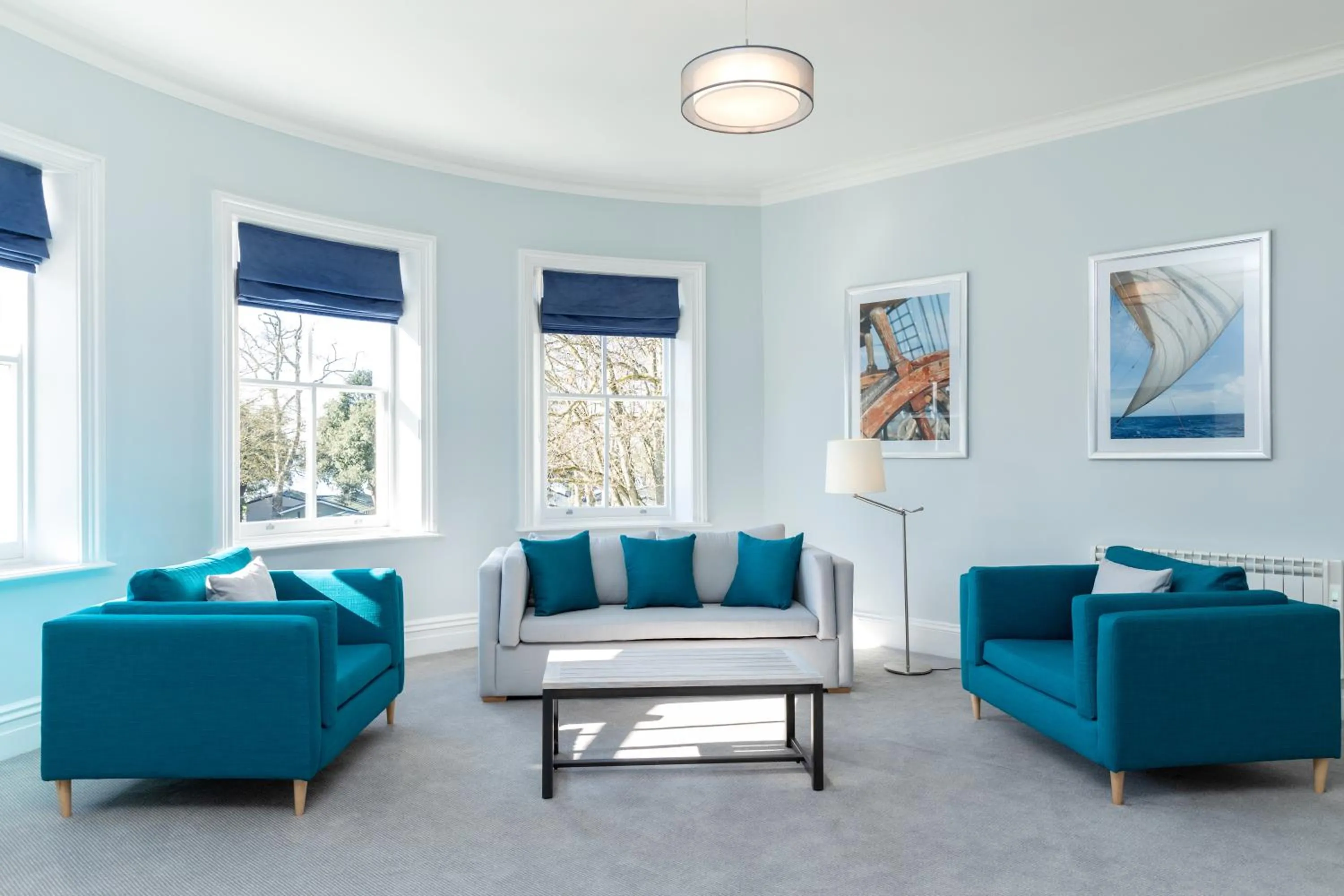 Living room in Sandhills Apartments, Mudeford