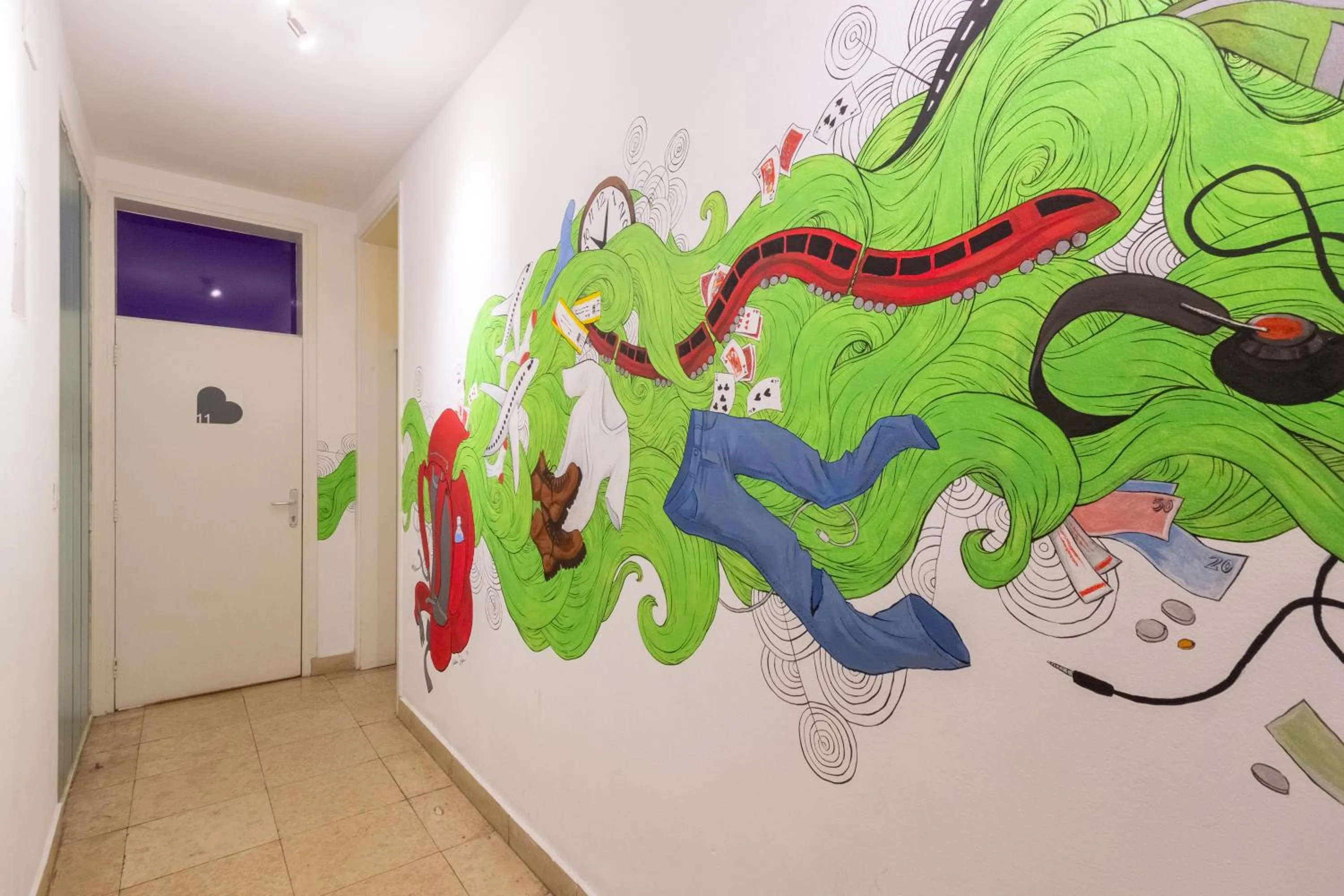 Decorative detail in Whole Wide World Hostel