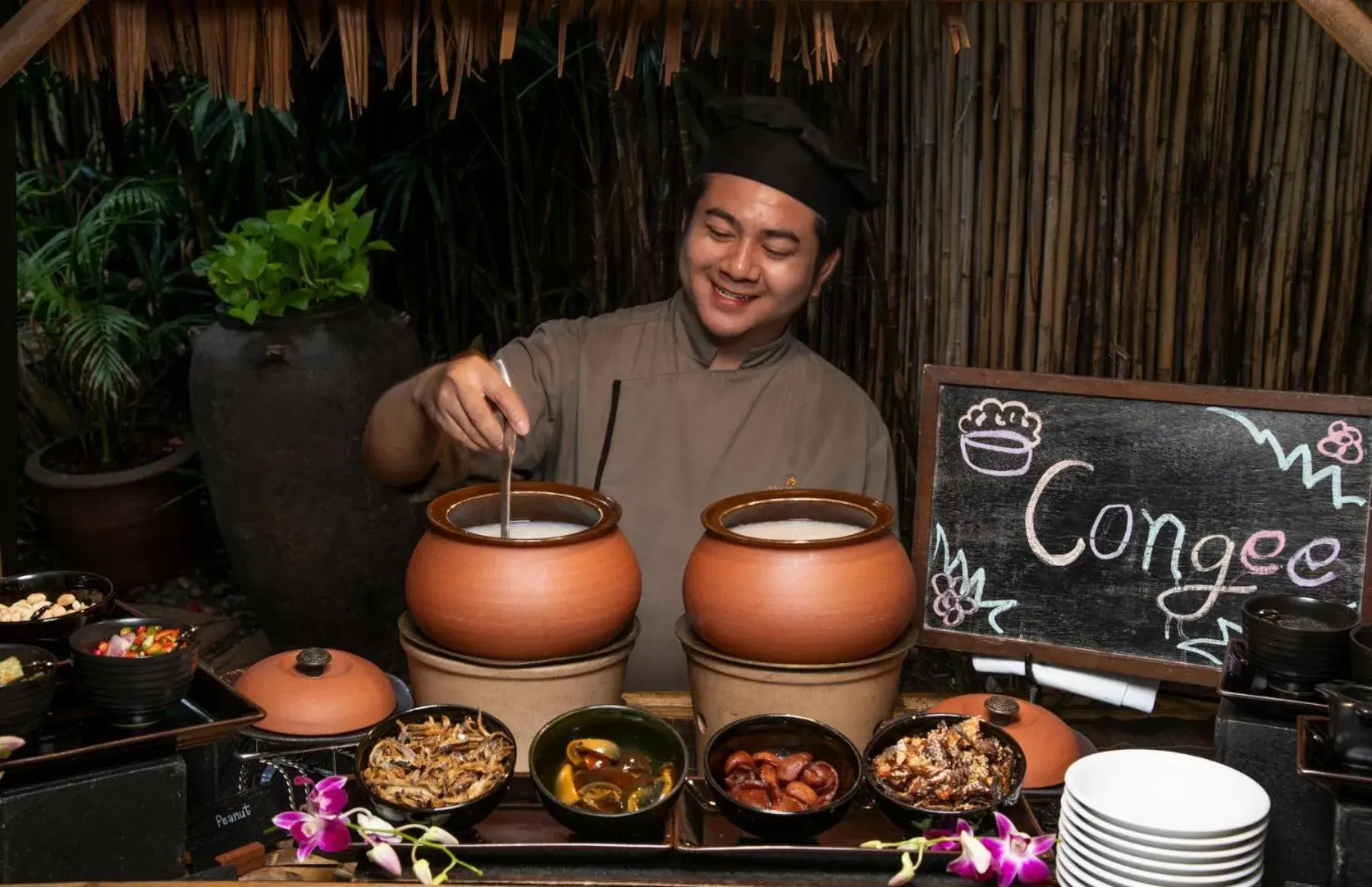 Asian breakfast in Anantara Bophut Koh Samui Resort Asian breakfast in Anantara Bophut Koh Samui Resort