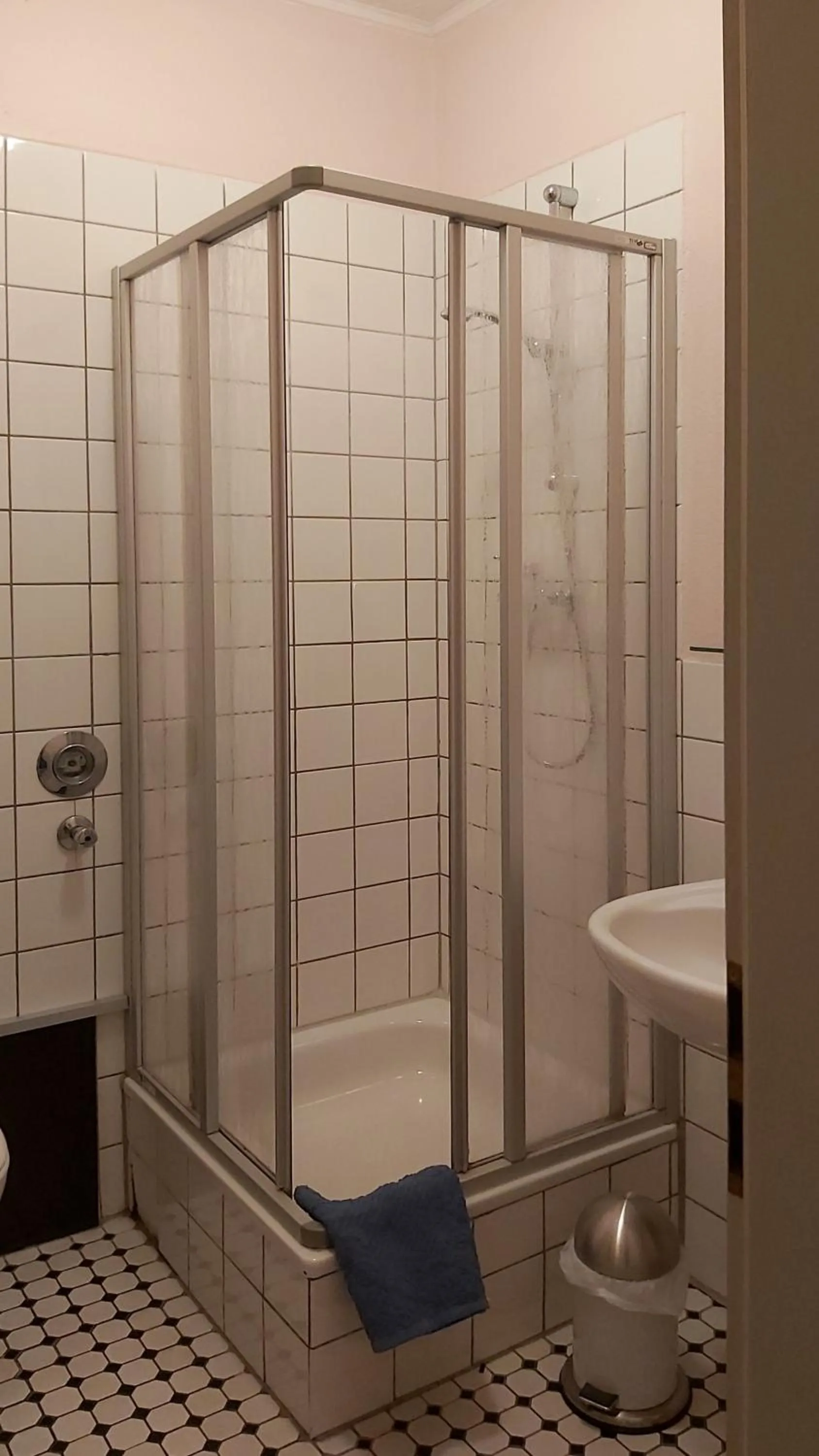 Shower in City-Ferienwohnungen-Dresden - zentral gelegen im Haus Louisenstrasse 11 - Dresden-Neustadt